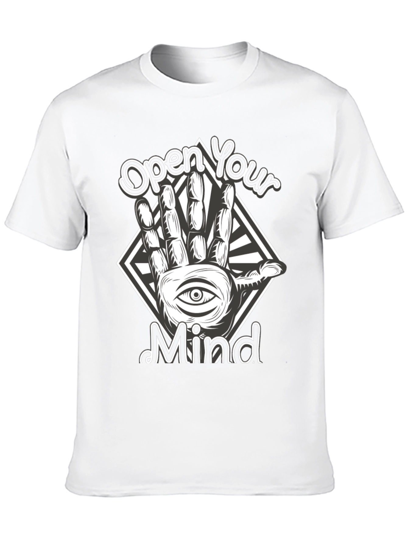 Black Open Your Mind Graphic Tee - Black T-Shirt view 10