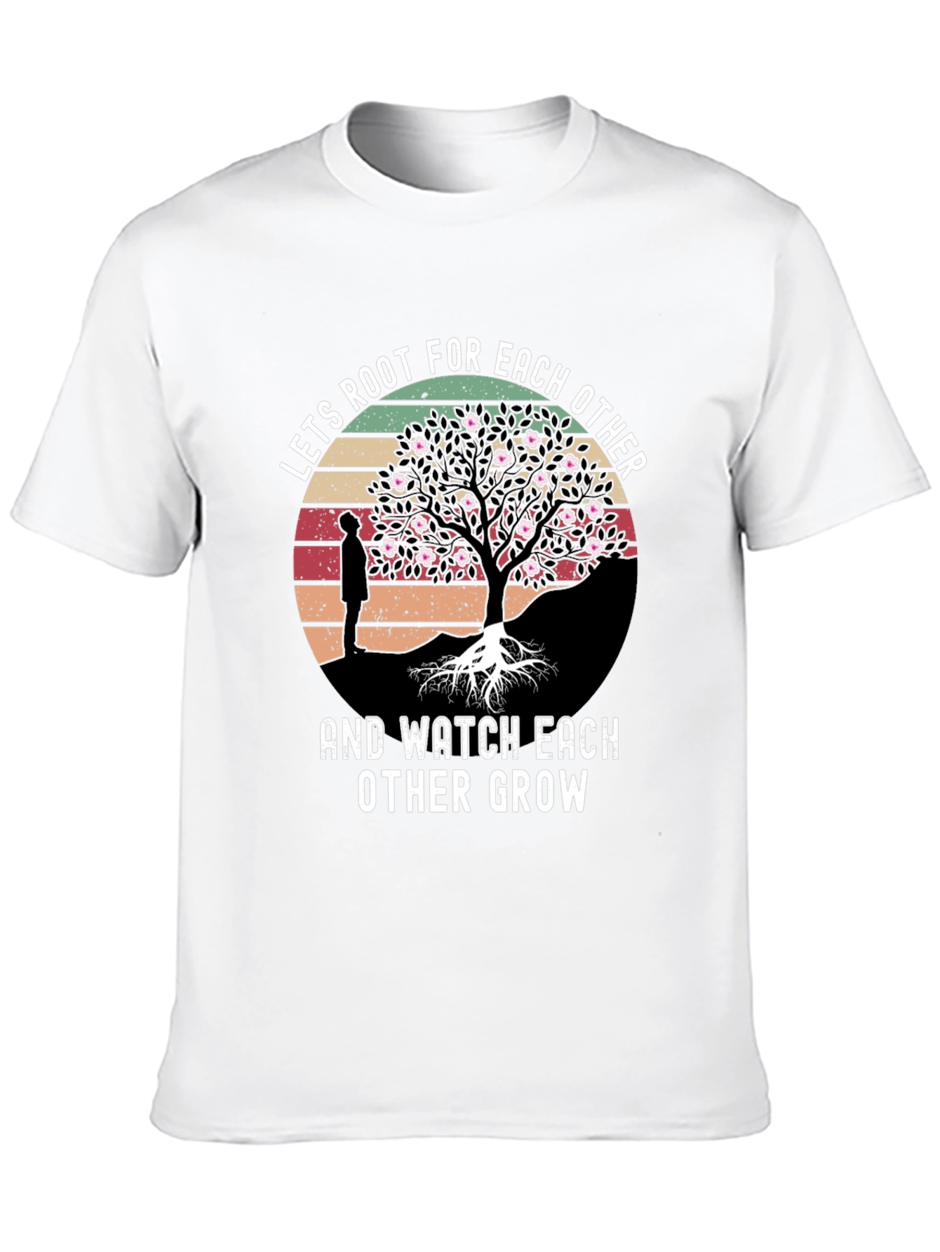 Black Lets Root For Each Other Graphic Tee view 10