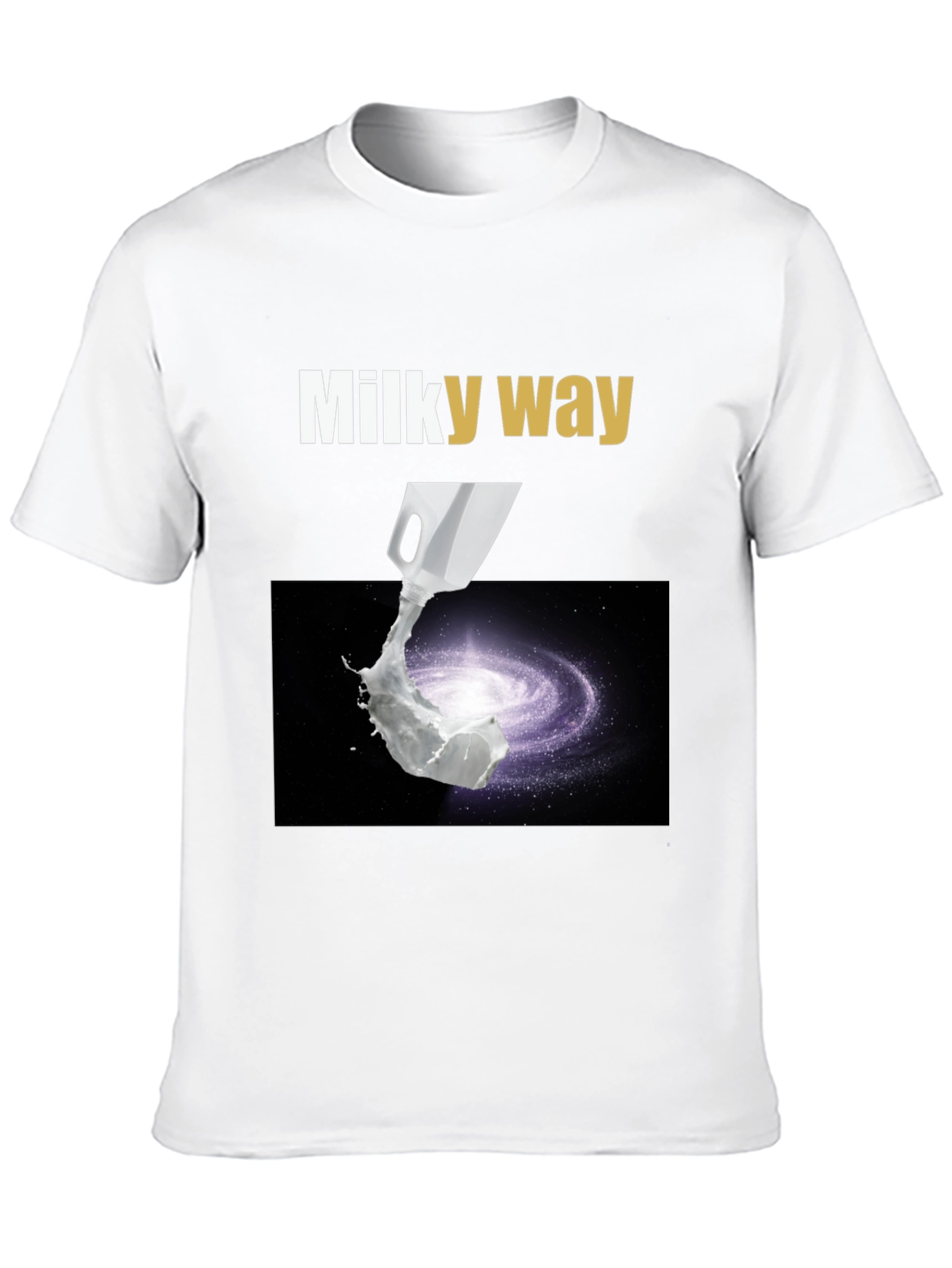 Black Milky Way Graphic T-Shirt - Space & Humor view 10