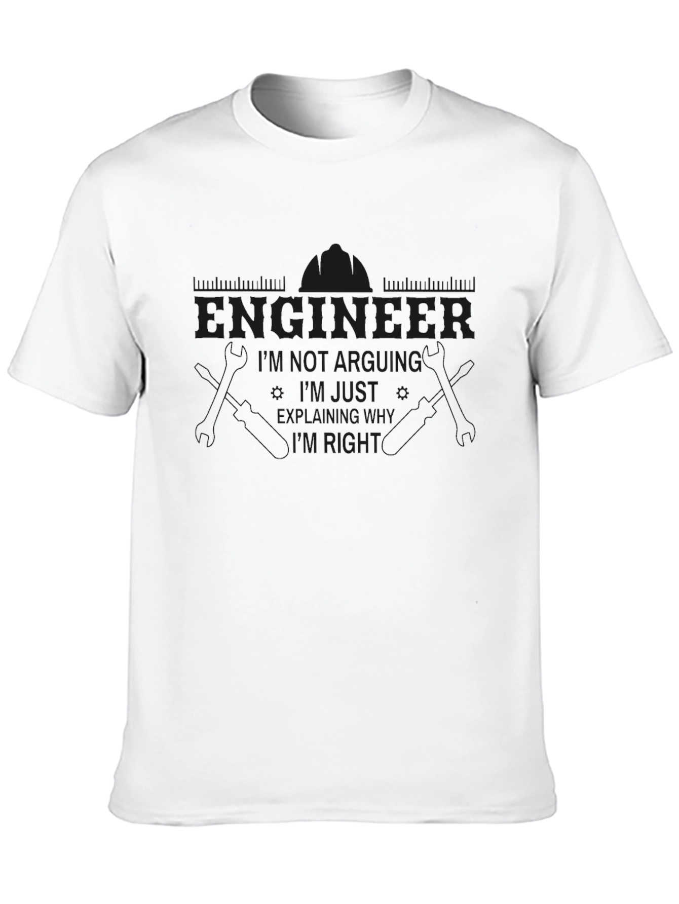 Black Engineer T-Shirt - I'm Not Arguing, Explaining! view 10