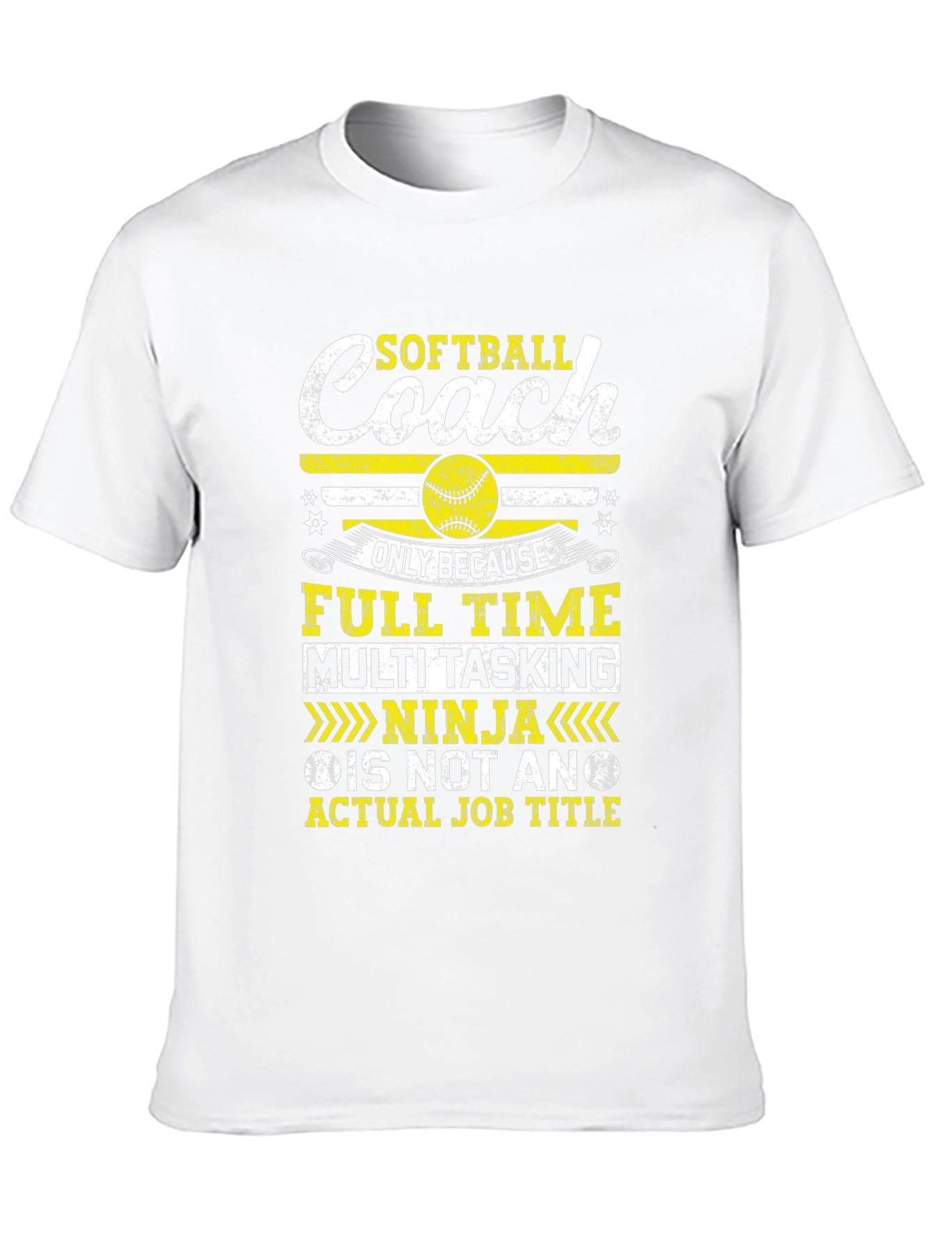 Black Softball Coach T-Shirt - Full Time Multi Tasking Ninja view 10