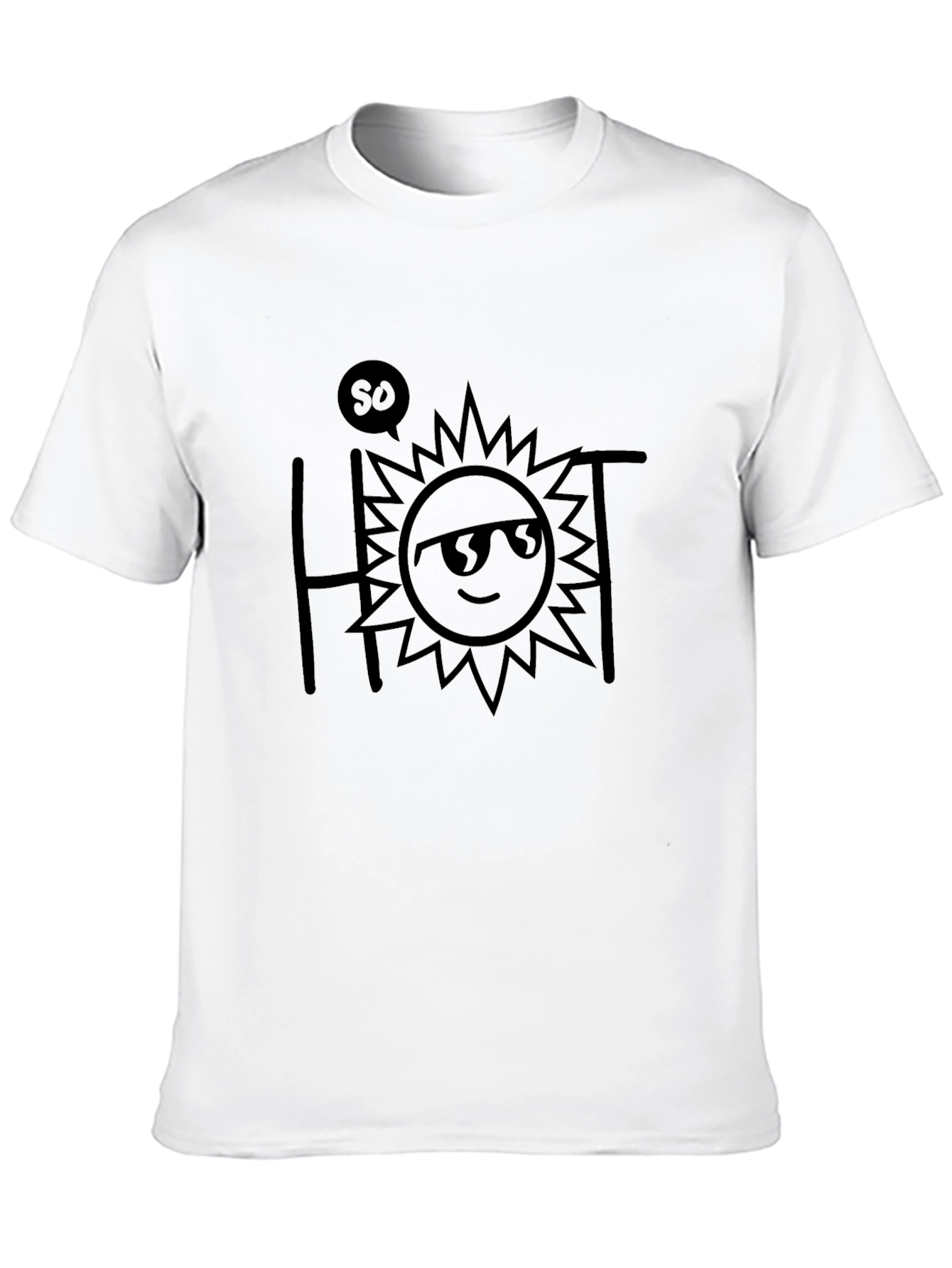 Black So Hot Sun Graphic Tee - Black T-Shirt view 10