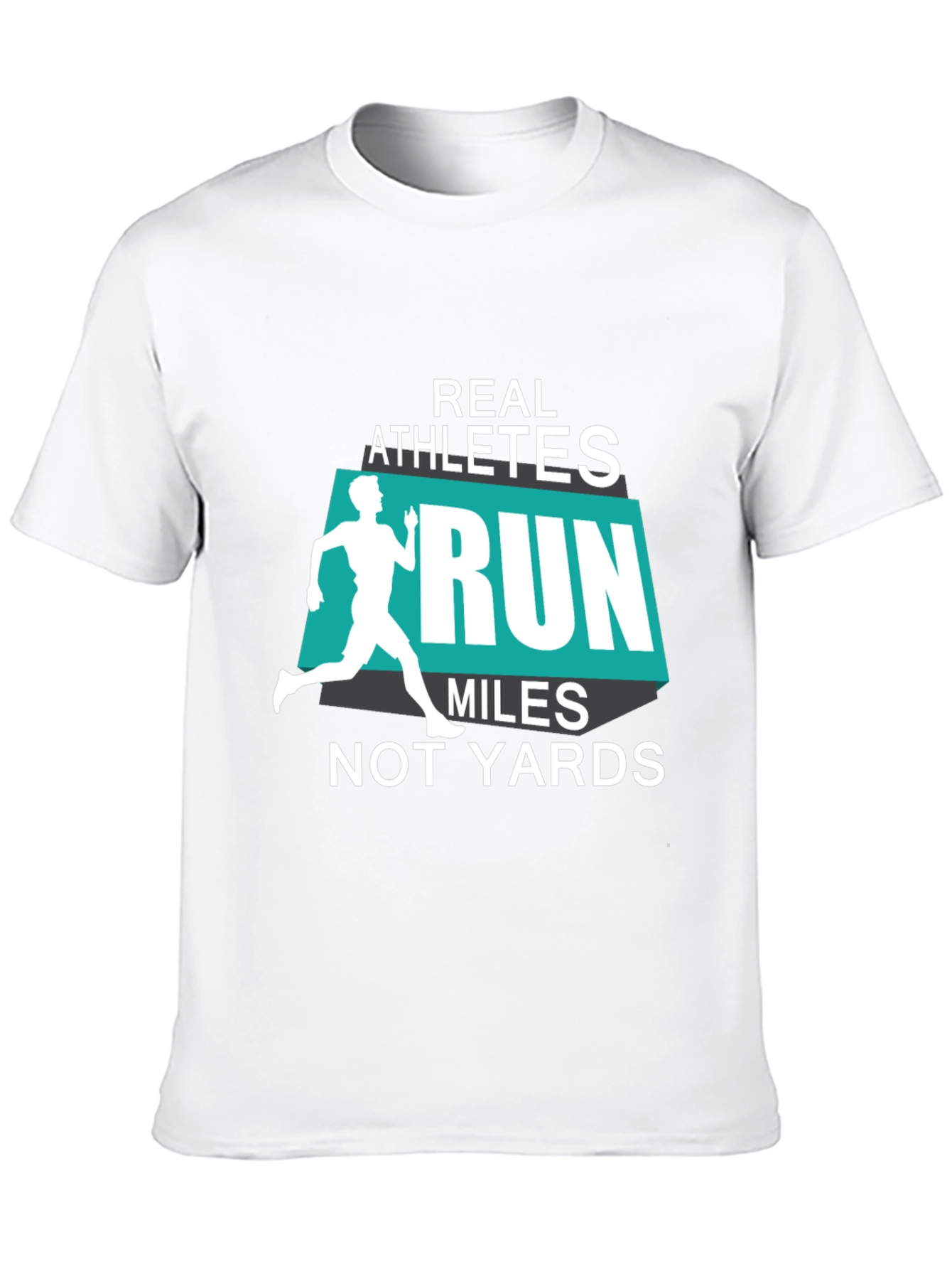 Black Real Athletes Run Miles T-Shirt view 10