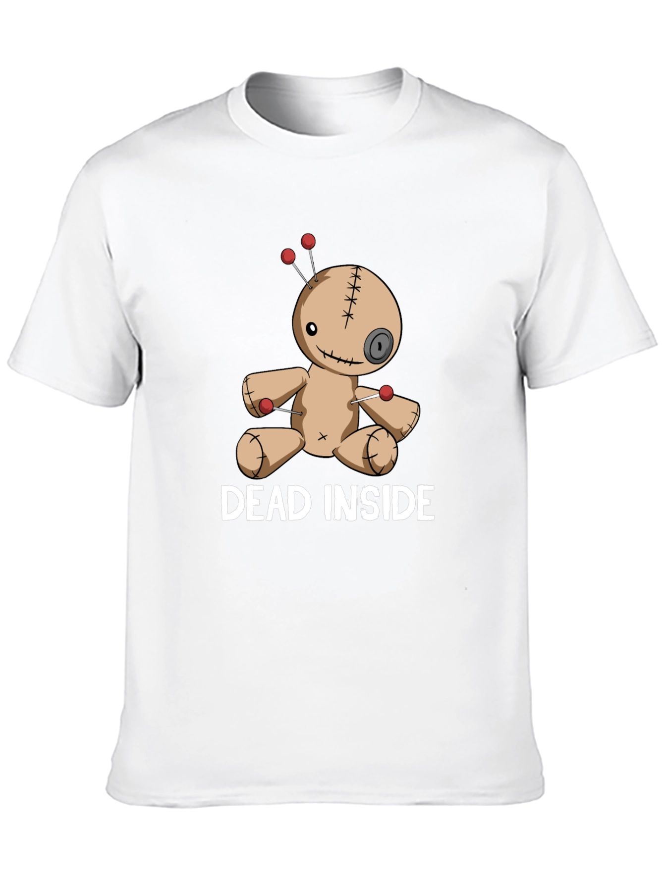 Black Dead Inside Voodoo Doll T-Shirt - Gothic Graphic Tee view 10