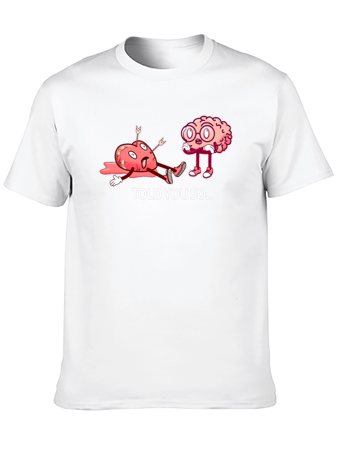 Black Brain vs. Heart Graphic T-Shirt - Told You So view 10