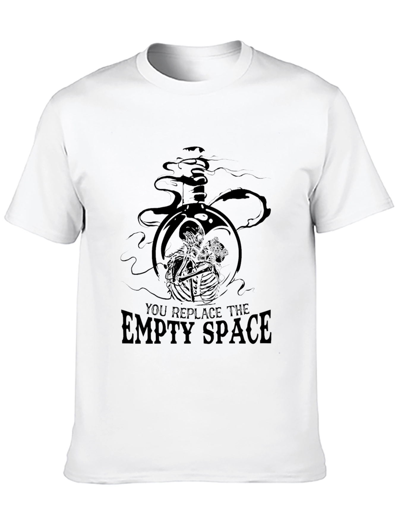 Black Dark Romance Graphic Tee - "Empty Space" Design view 10