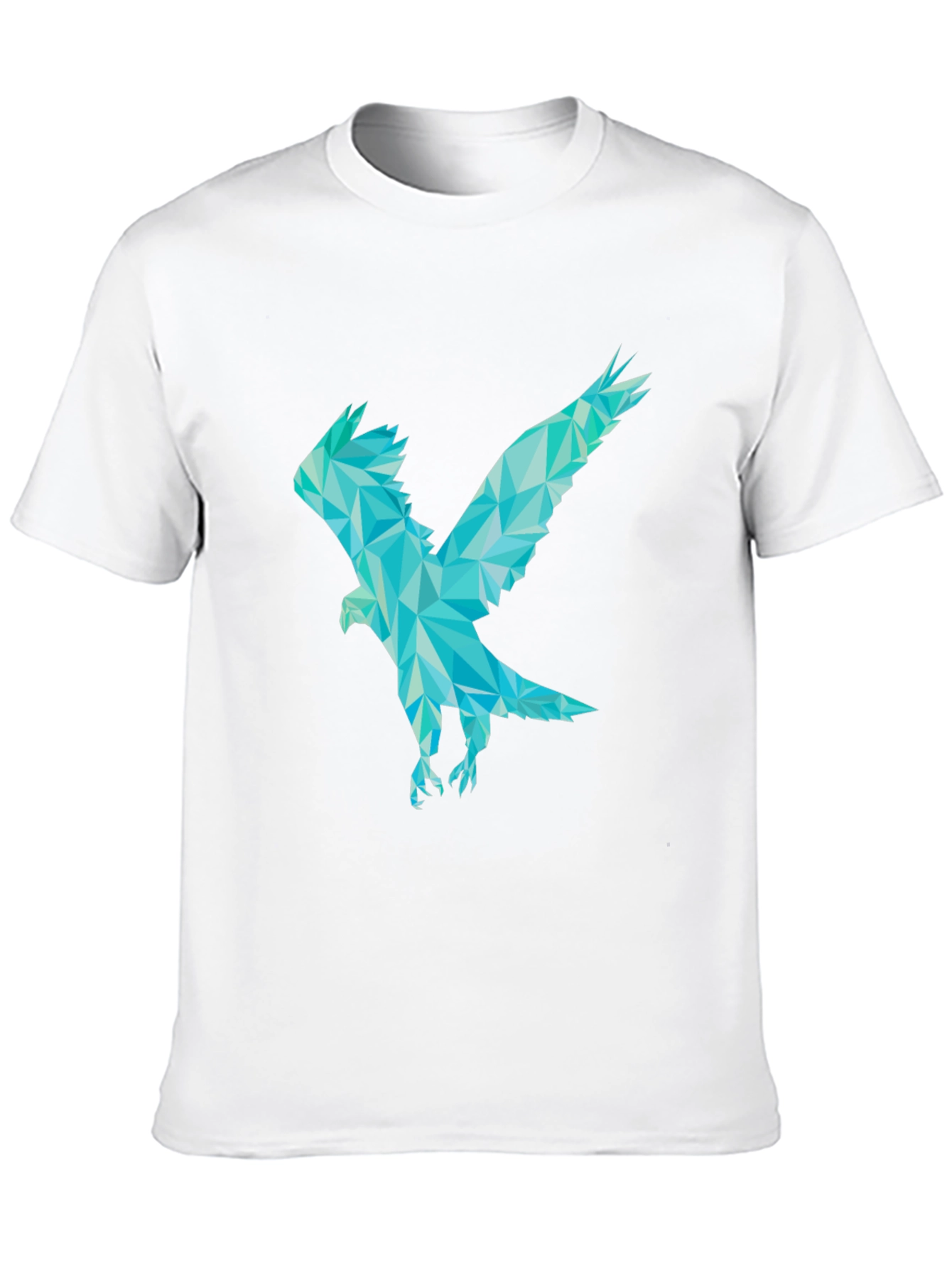 Black Geometric Eagle Graphic T-Shirt - Black view 10