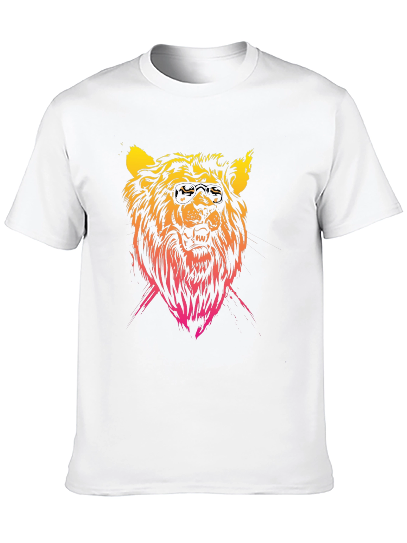 Black Lion Graphic Tee - Black Cotton T-Shirt view 10