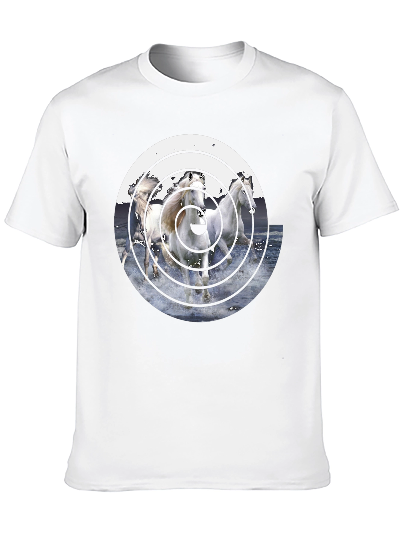 Black Horse Art Graphic Tee - Men's Black T-Shirt view 10