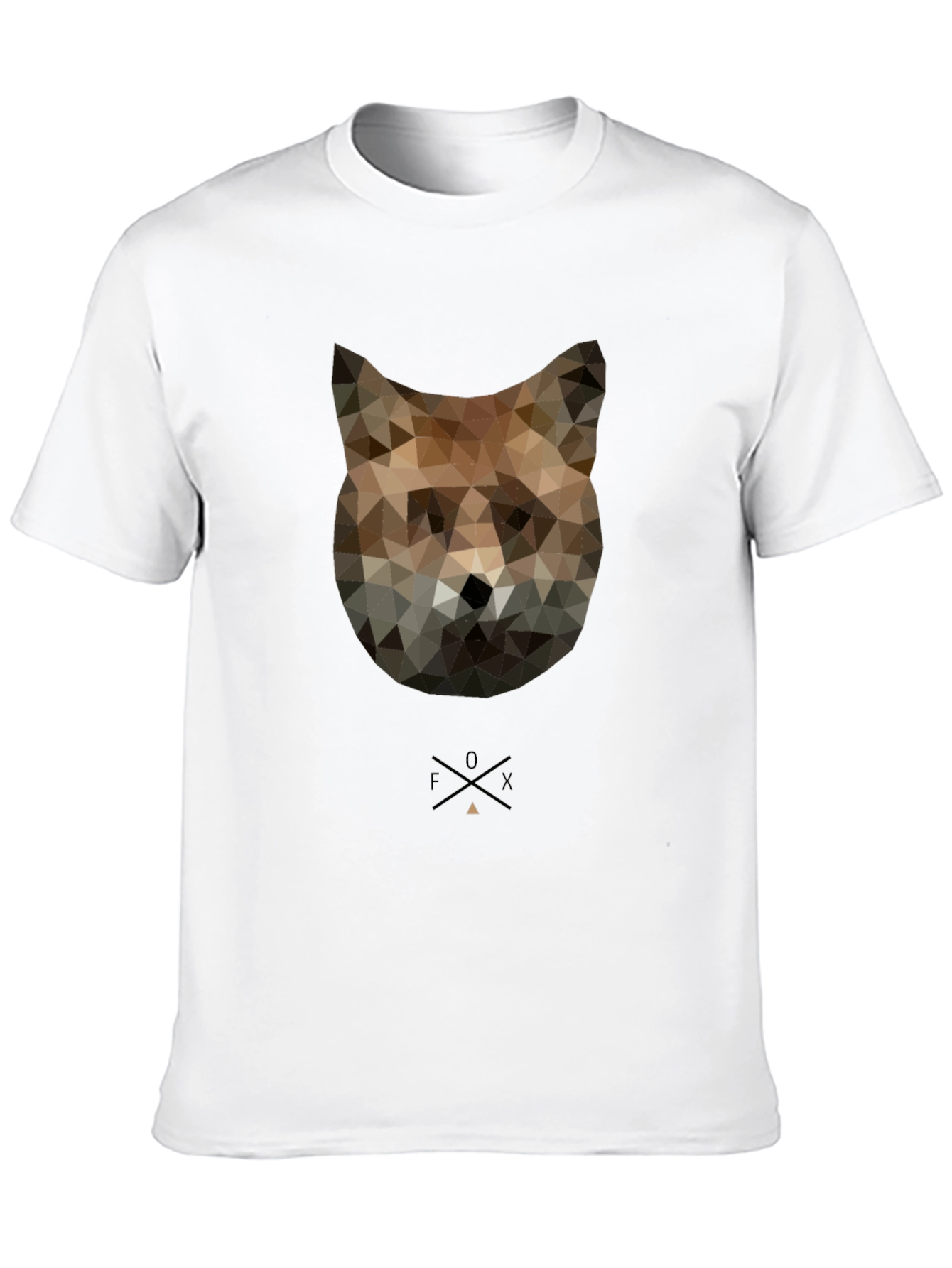 Black Geometric Fox Graphic Tee - Modern Style view 10