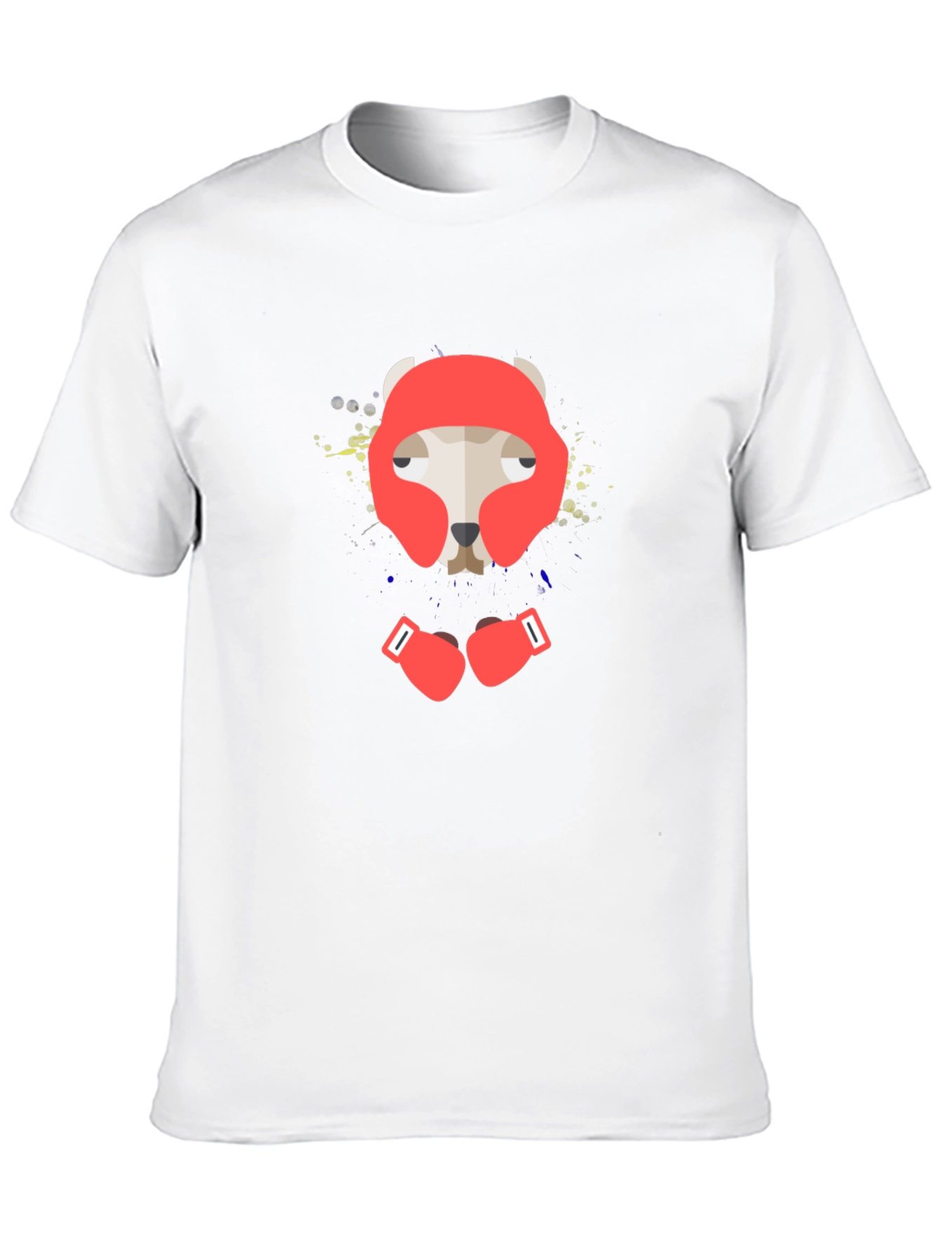 Black Boxer Dog Graphic Tee - Black Cotton T-Shirt view 10