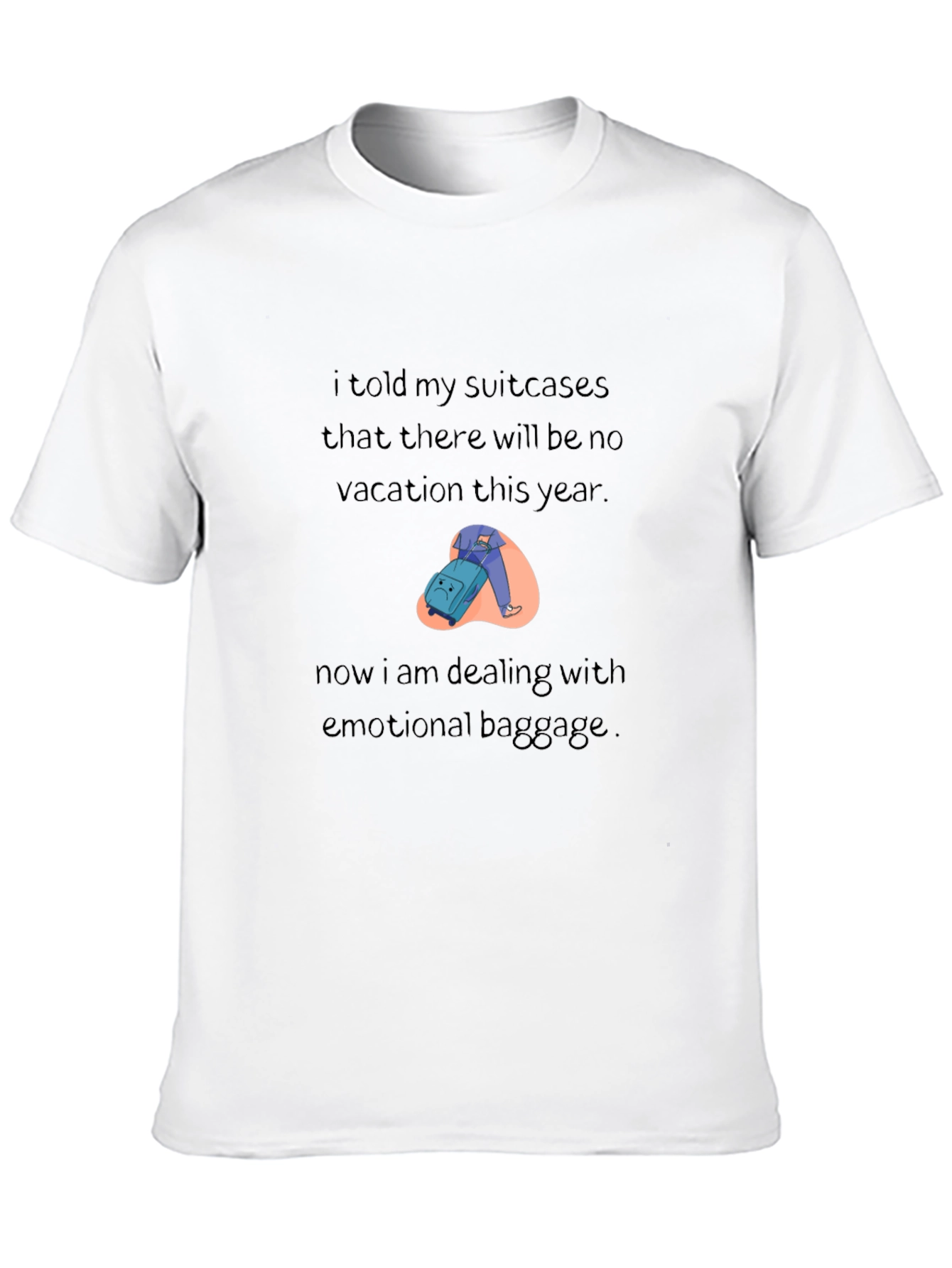 Black Emotional Baggage T-Shirt - Vacation Humor view 10