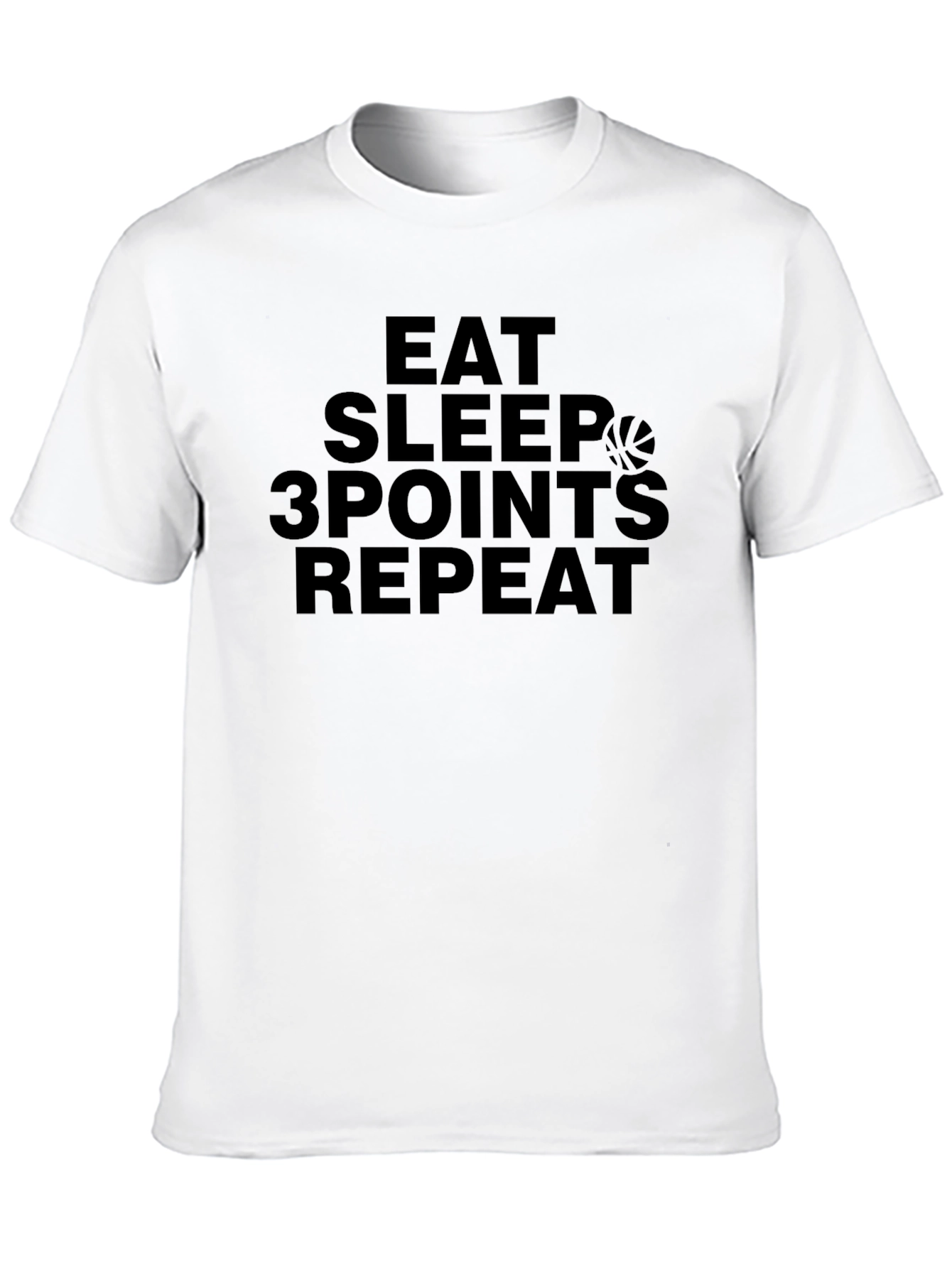 Black Eat Sleep 3 Points Repeat Black T-Shirt view 10