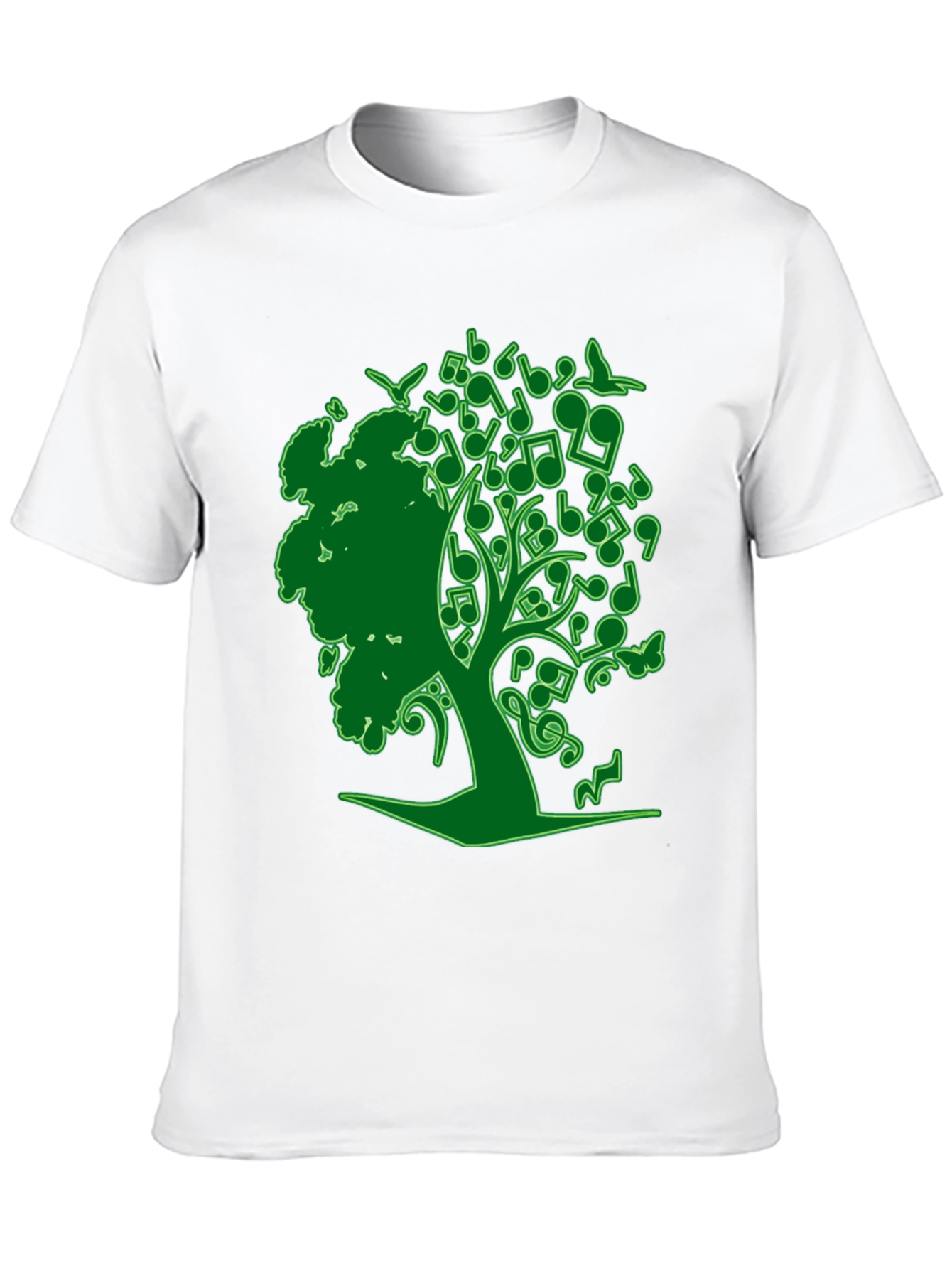 Black Musical Tree Graphic Tee - Nature Inspired Design view 10