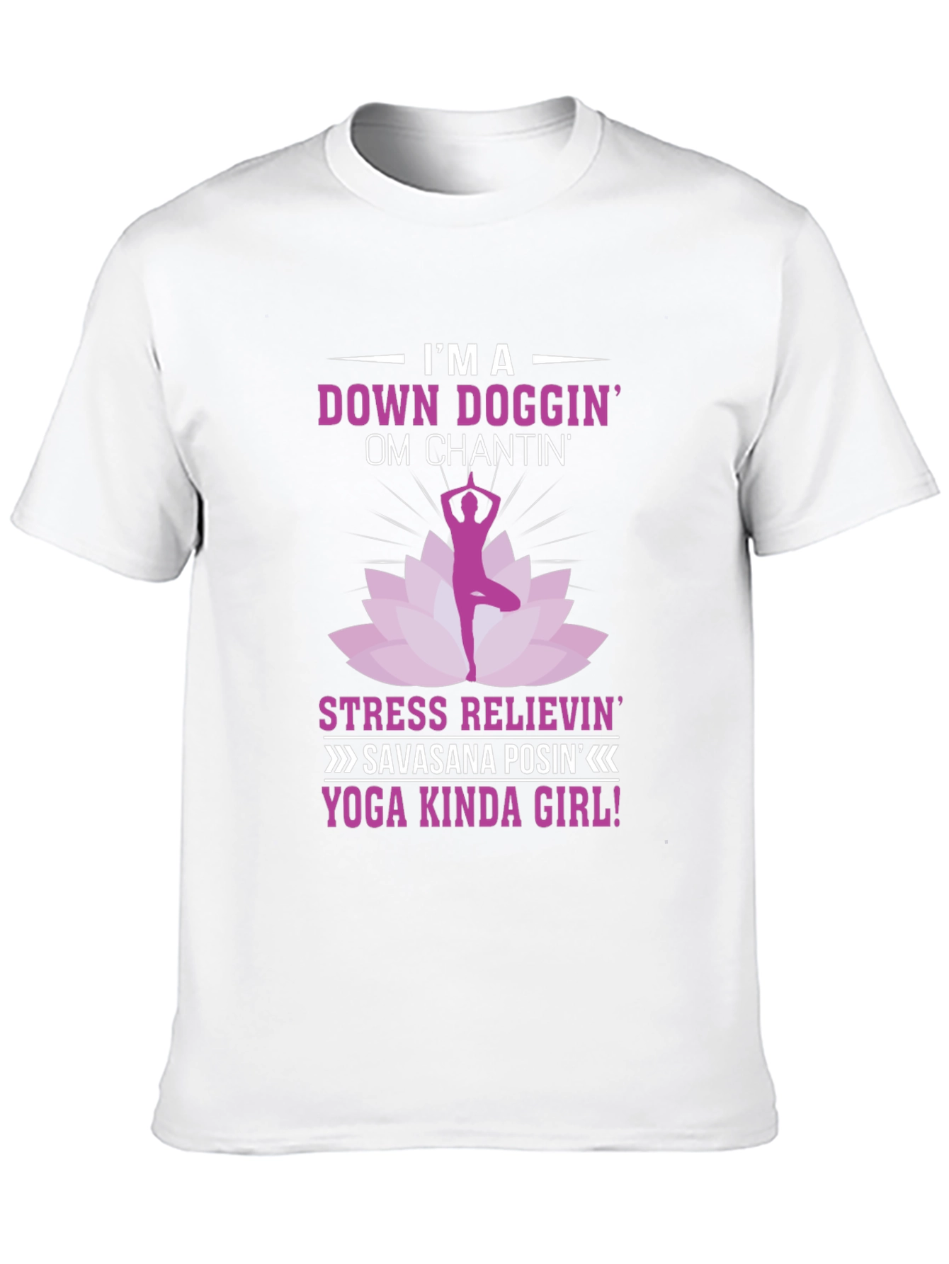 Black Yoga Kinda Girl Graphic Tee - Down Doggin' Om Chanting T-Shirt view 10