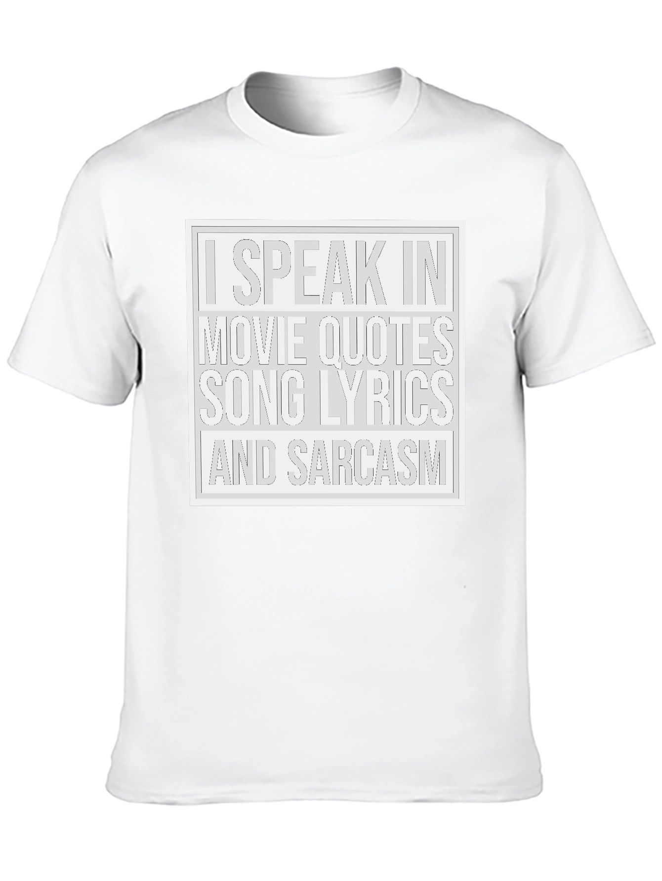 Black Movie Quotes Song Lyrics Sarcasm T-Shirt view 10