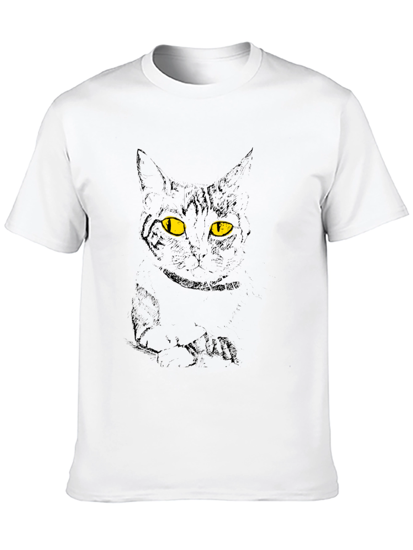 Black Black Cat Graphic Tee - Men's Short Sleeve T-Shirt view 10
