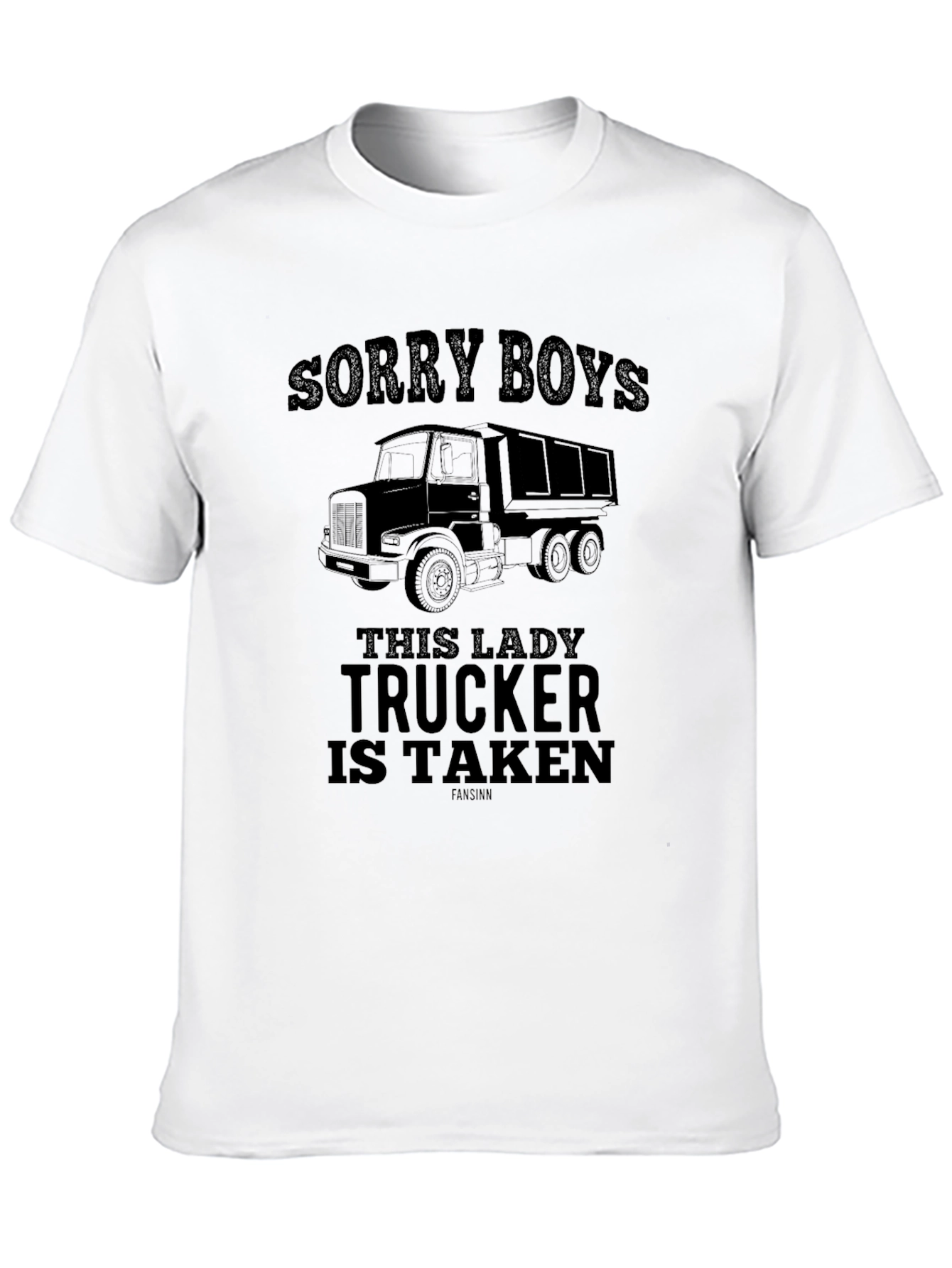 Black Sorry Boys, This Lady Trucker is Taken T-Shirt view 10