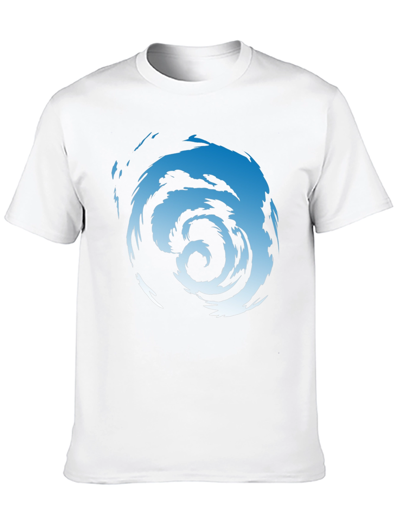 Black Abstract Swirl Graphic Tee - Men's Black Cotton T-Shirt view 10