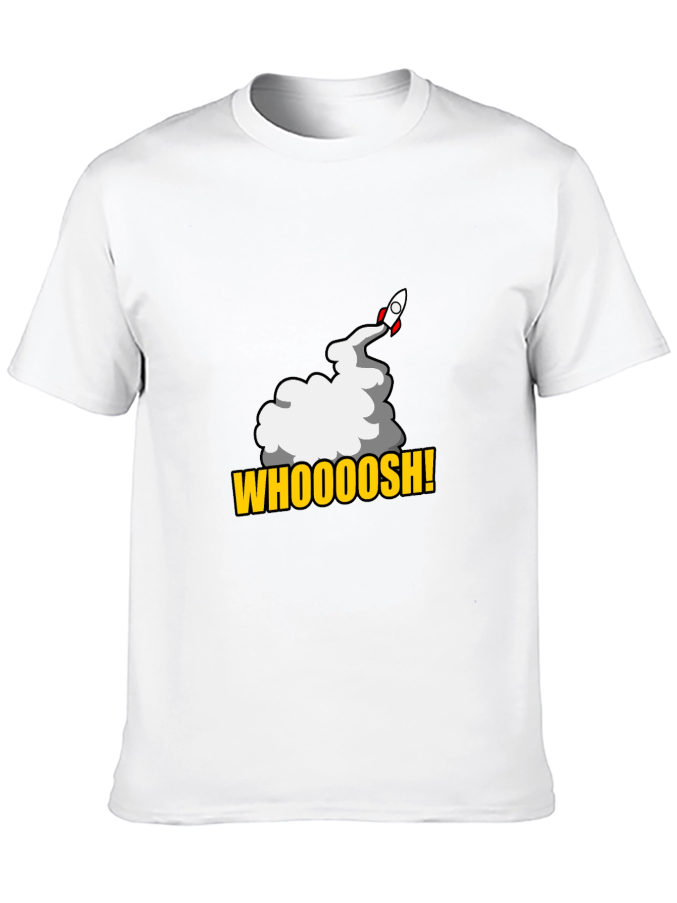 Black Whoooosh! Rocket Launch T-Shirt - Black, Graphic Tee view 10
