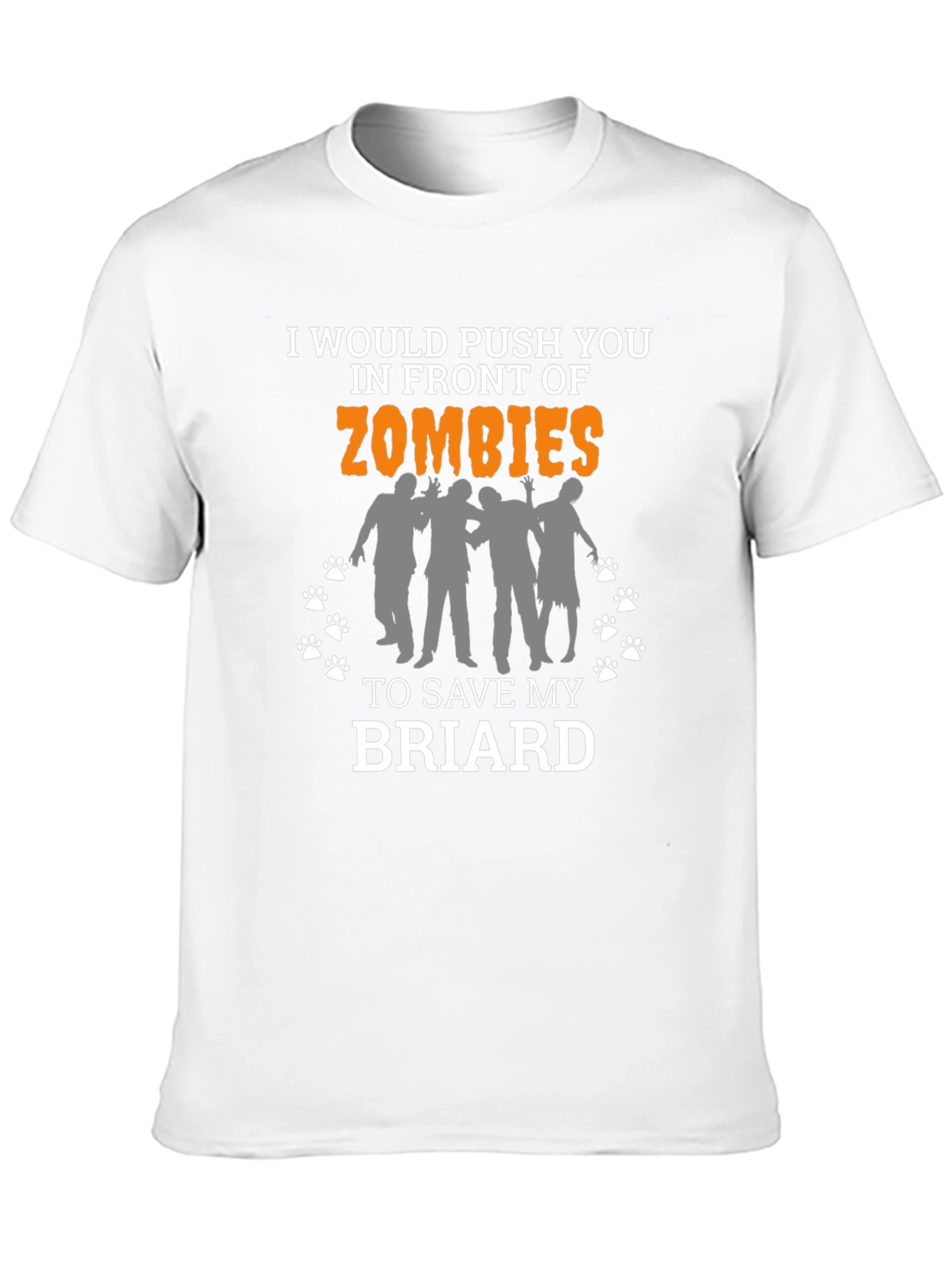 Zombie Briard Dog Lover T-Shirt - 10
