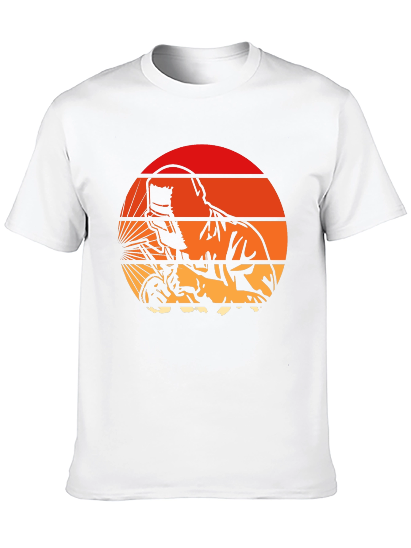 Black Welder Sunset T-Shirt - Vintage Style view 10