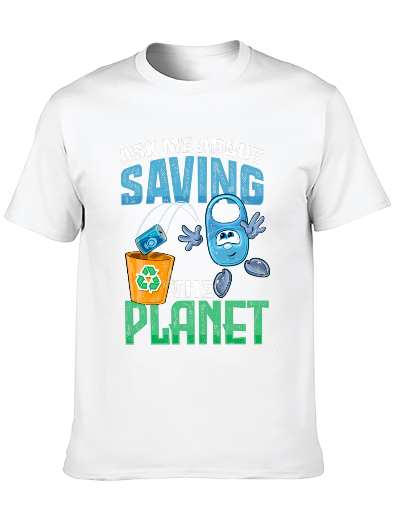 Black Eco-Friendly "Save the Planet" Graphic T-Shirt view 10