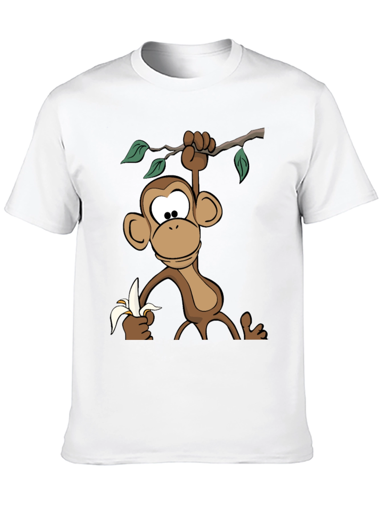 Monkey Banana Cartoon Graphic T-Shirt - 10
