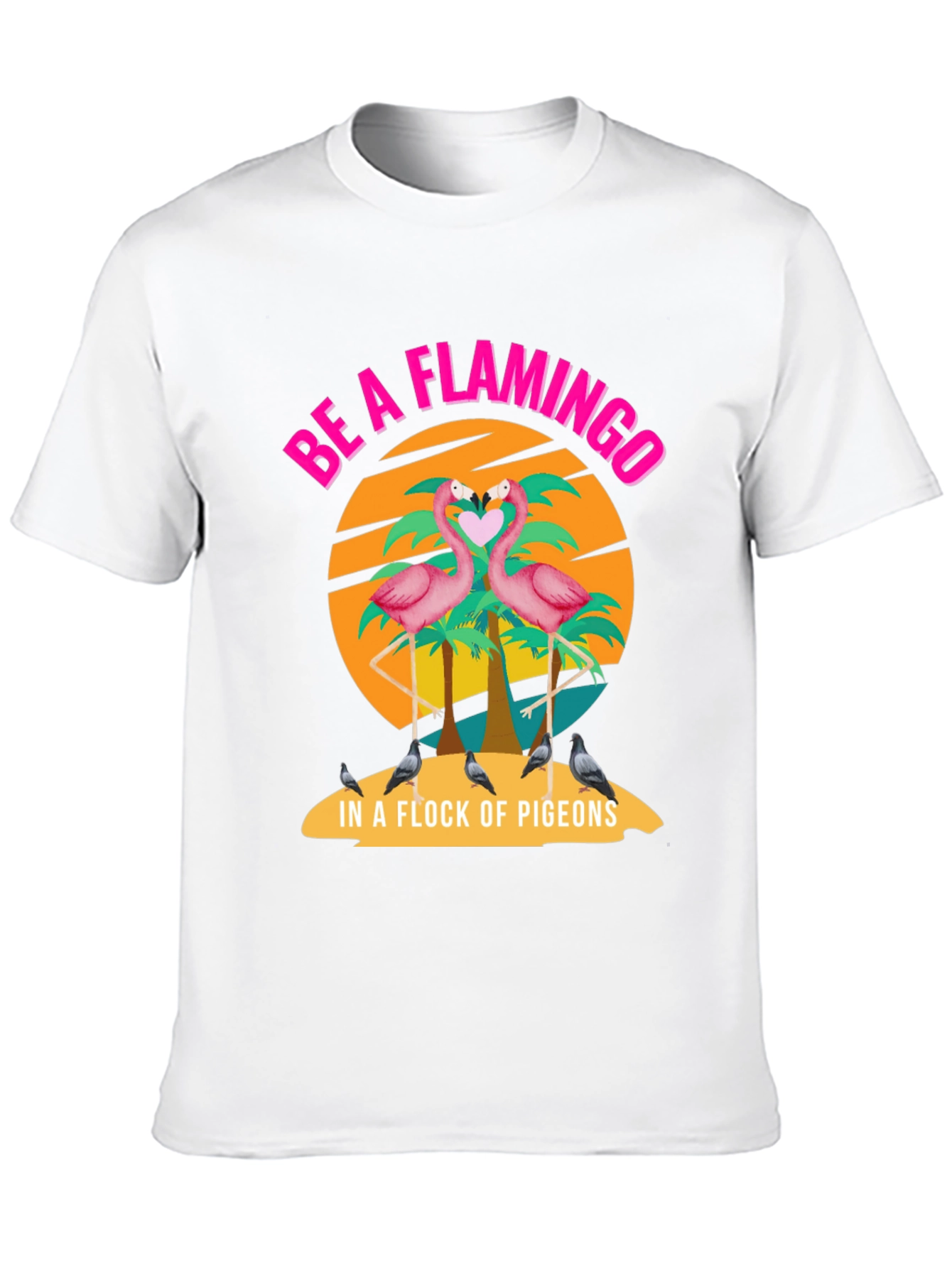 Black Be a Flamingo T-Shirt view 10