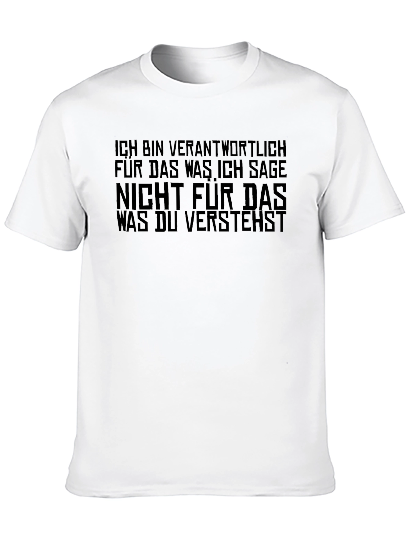 Black Ich Bin Verantwortlich Graphic Tee - German Slogan T-Shirt view 10