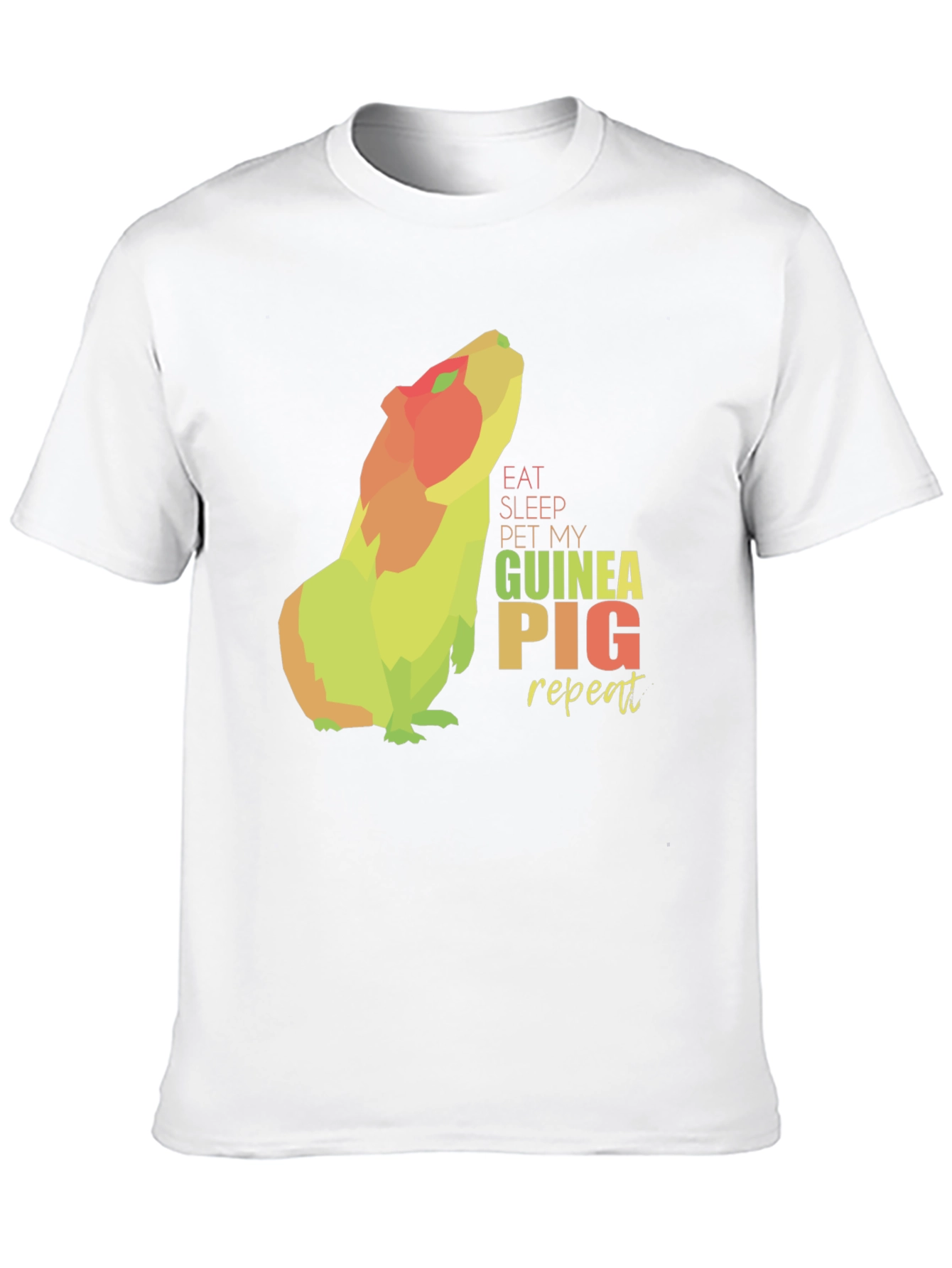 Black Eat Sleep Pet My Guinea Pig Repeat T-Shirt view 10