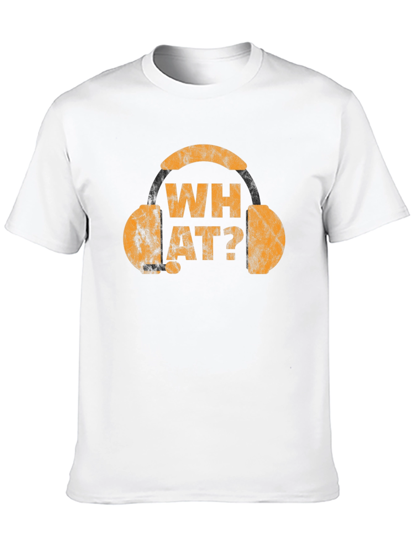 Black What? Graphic Tee - Novelty Headphone T-Shirt view 10