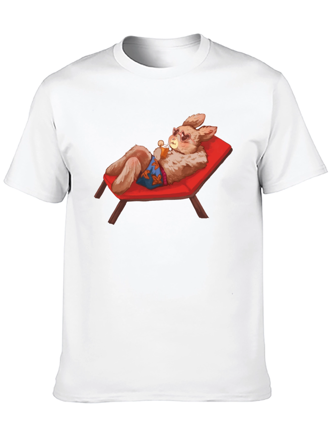 Black Relaxing Rabbit T-Shirt view 10