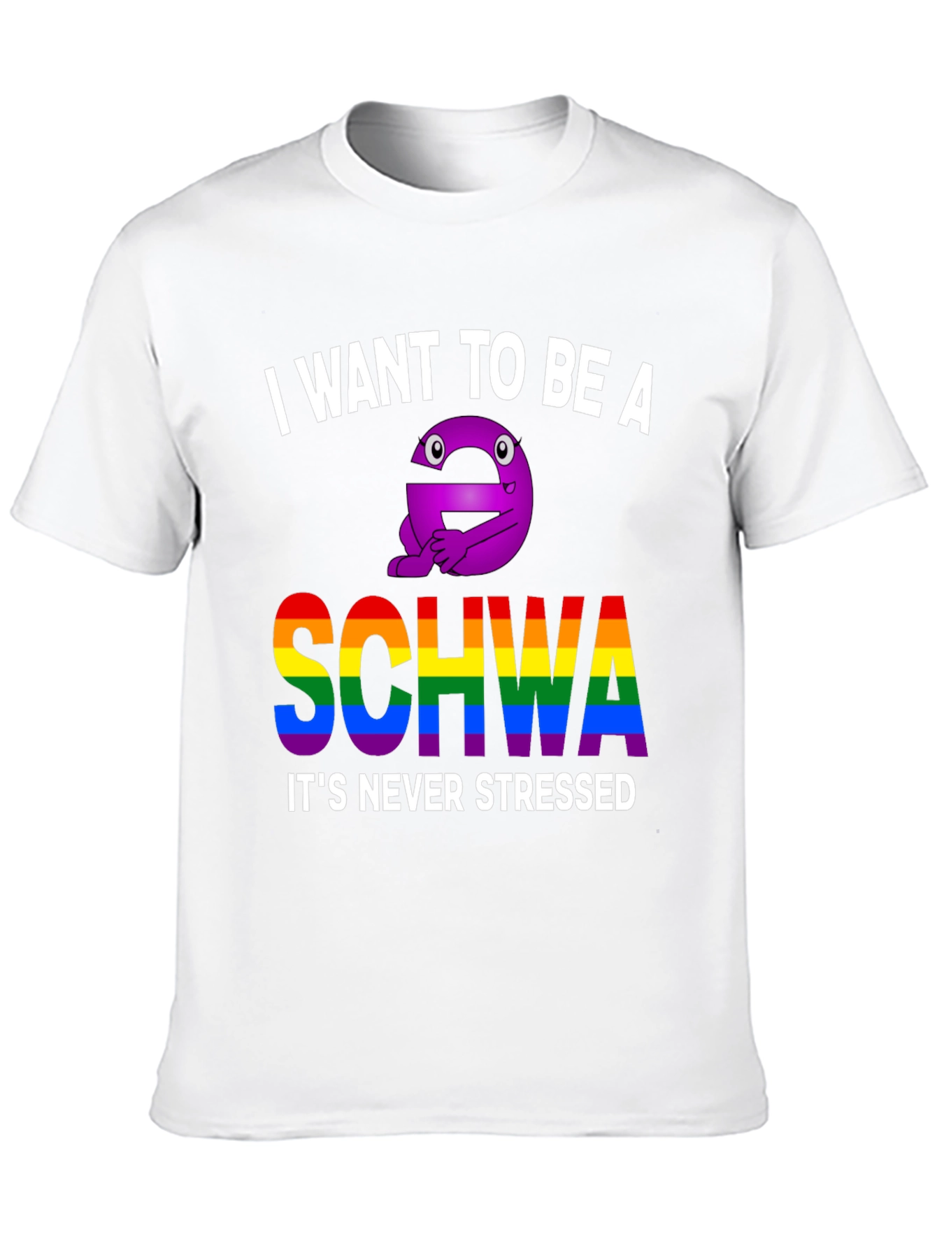 Black I Want To Be A Schwa T-Shirt view 10