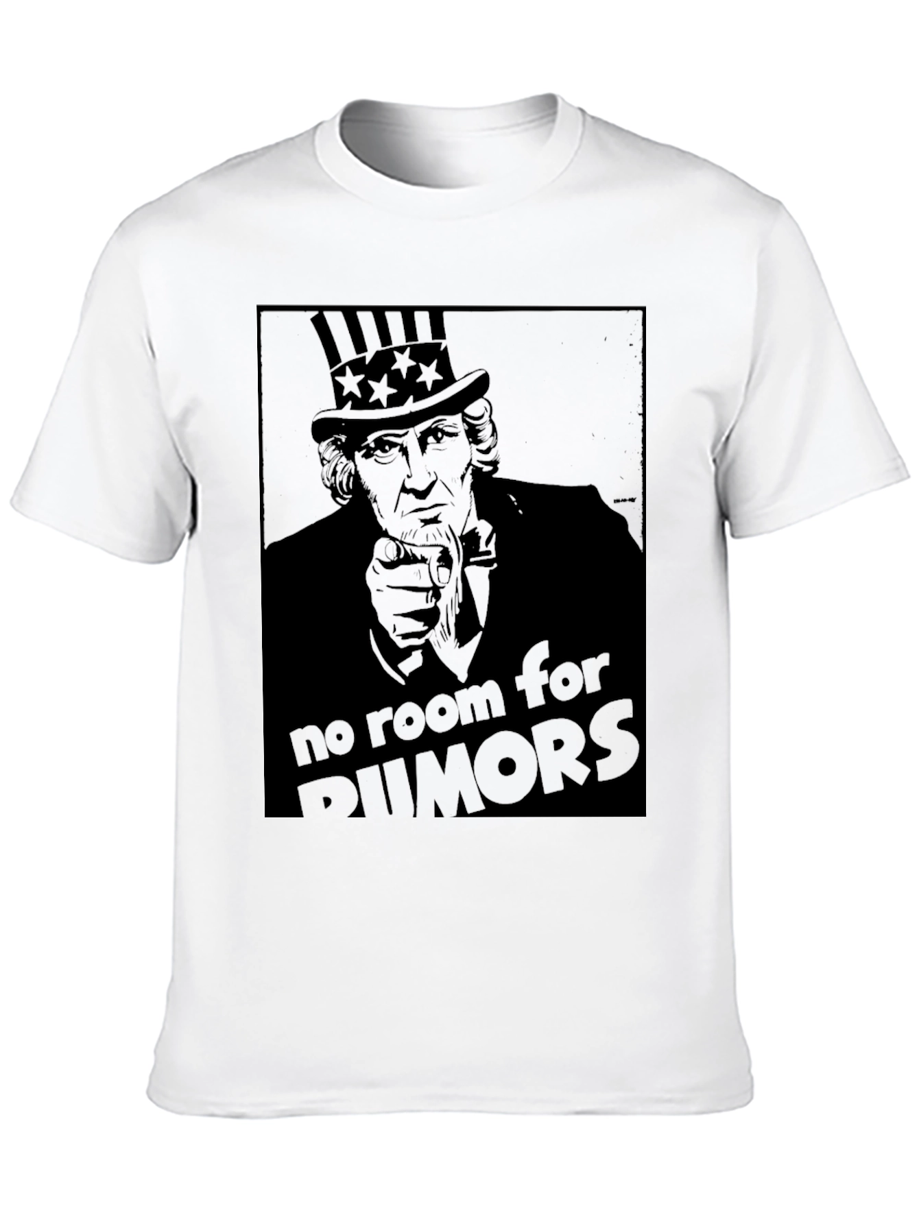 Black Uncle Sam "No Room For Rumors" Graphic T-Shirt view 10