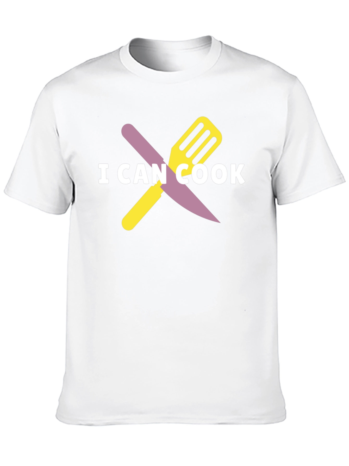 Black I Can Cook Graphic Tee - Novelty Chef T-Shirt view 10