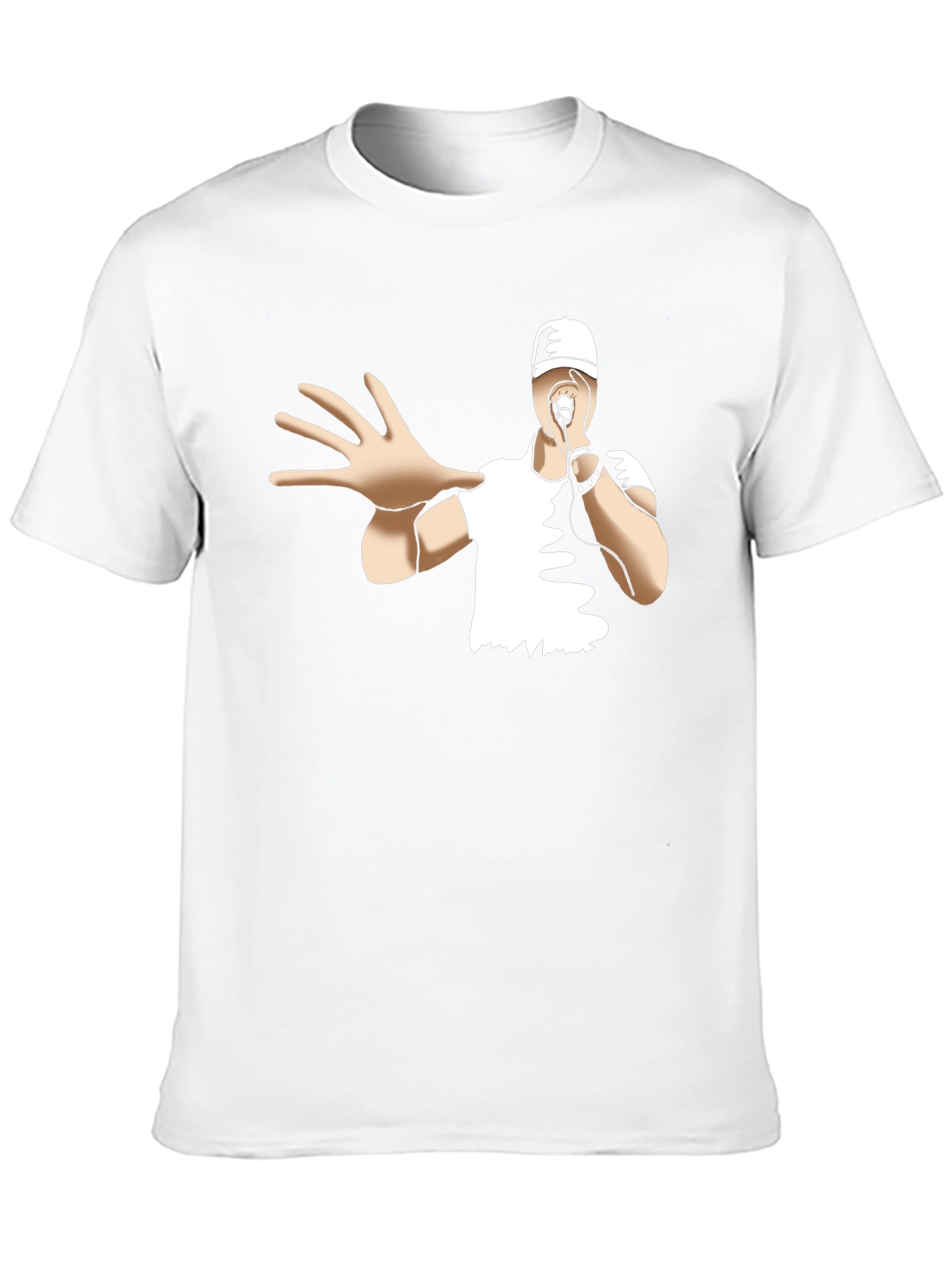 Black Cool Cartoon Rapper Black T-Shirt view 10