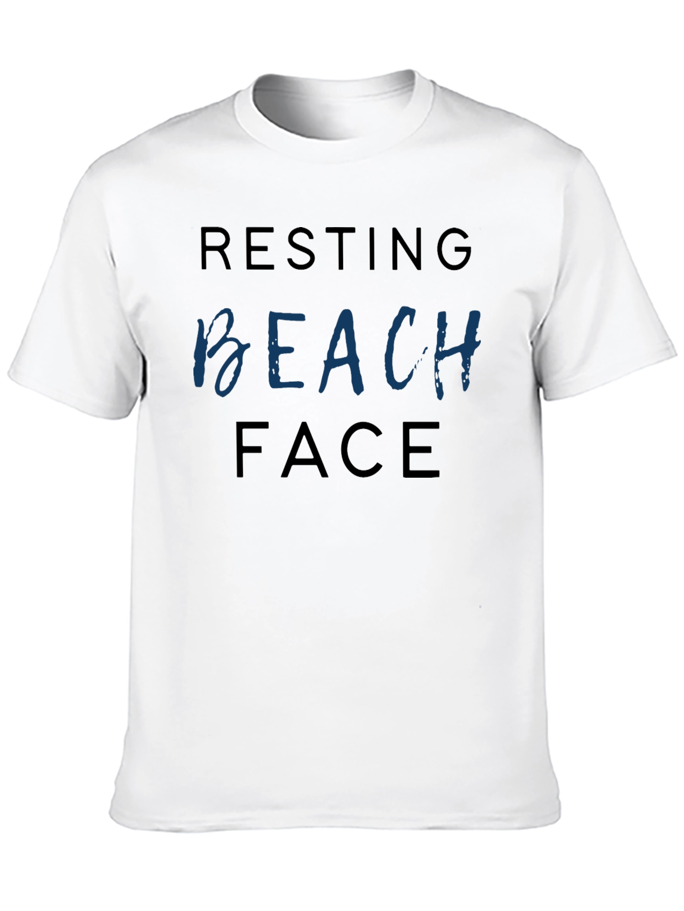 Black Resting Beach Face Black T-Shirt view 10
