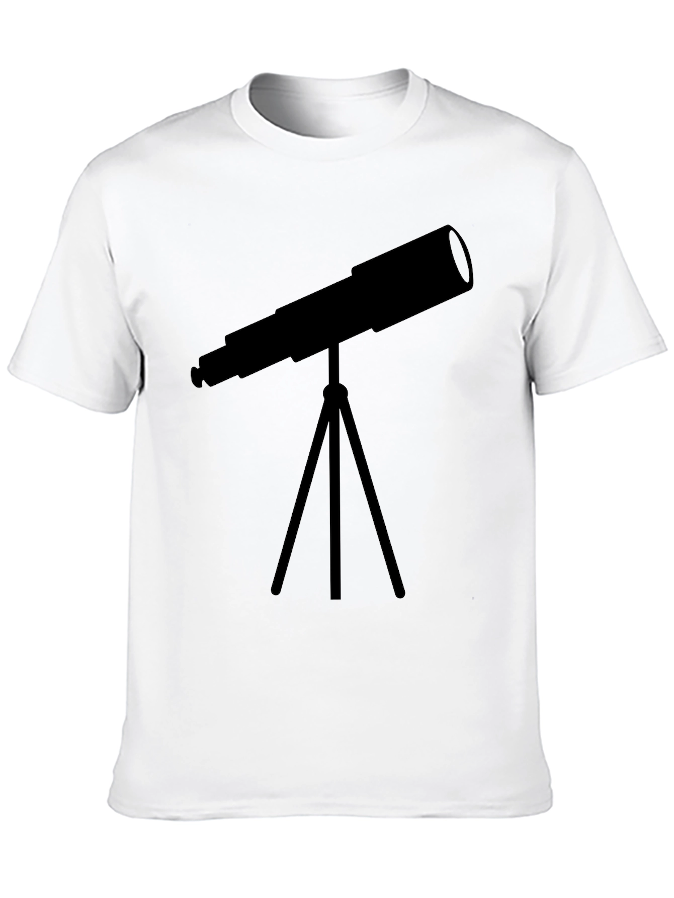 Black Telescope Graphic Tee - Stargazer Astronomy Shirt view 10