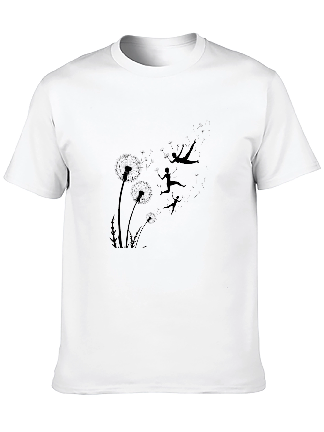 Black Dandelion Dreams T-Shirt - Black Graphic Tee view 10