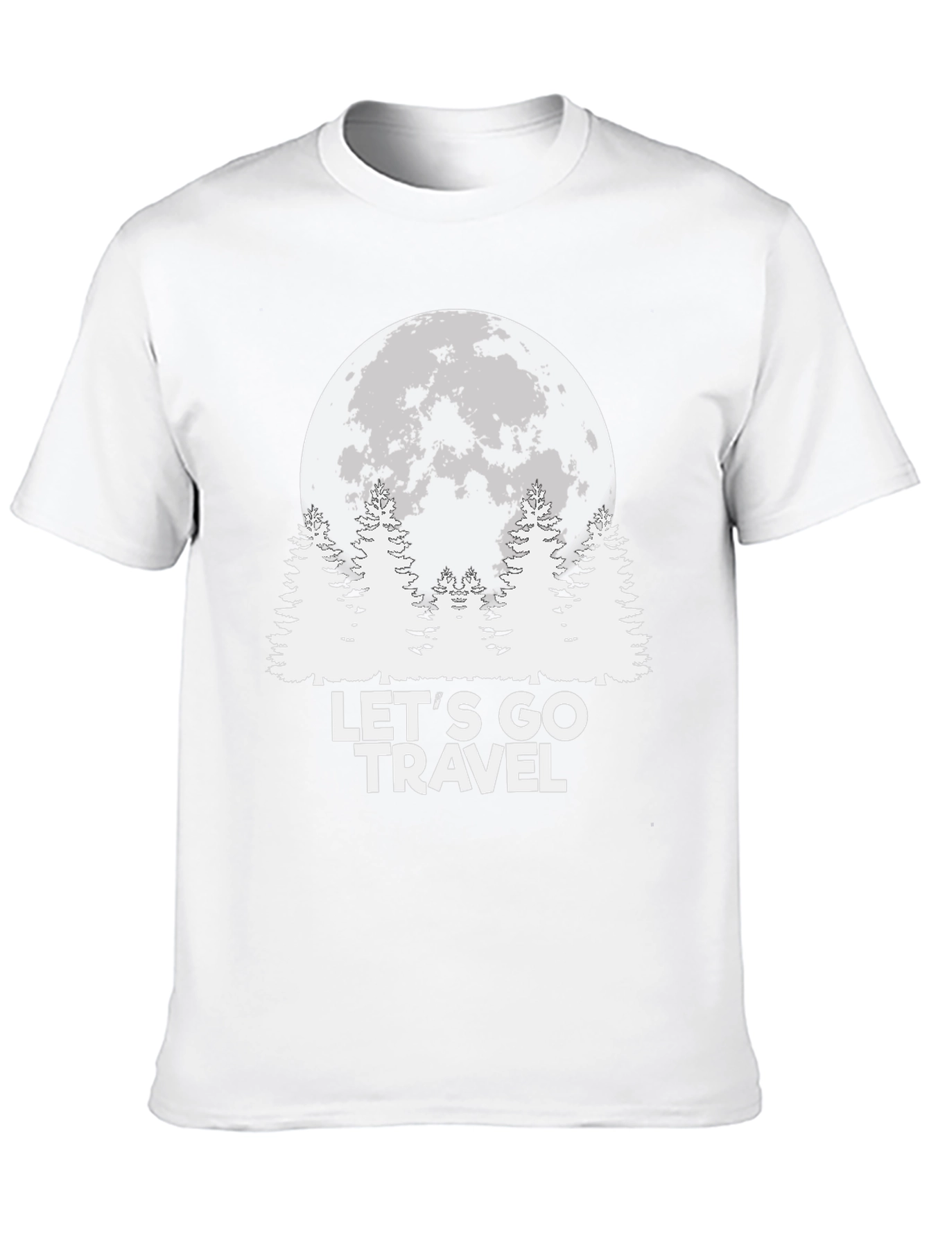 Black Let's Go Travel Moon Graphic Tee - Black view 10