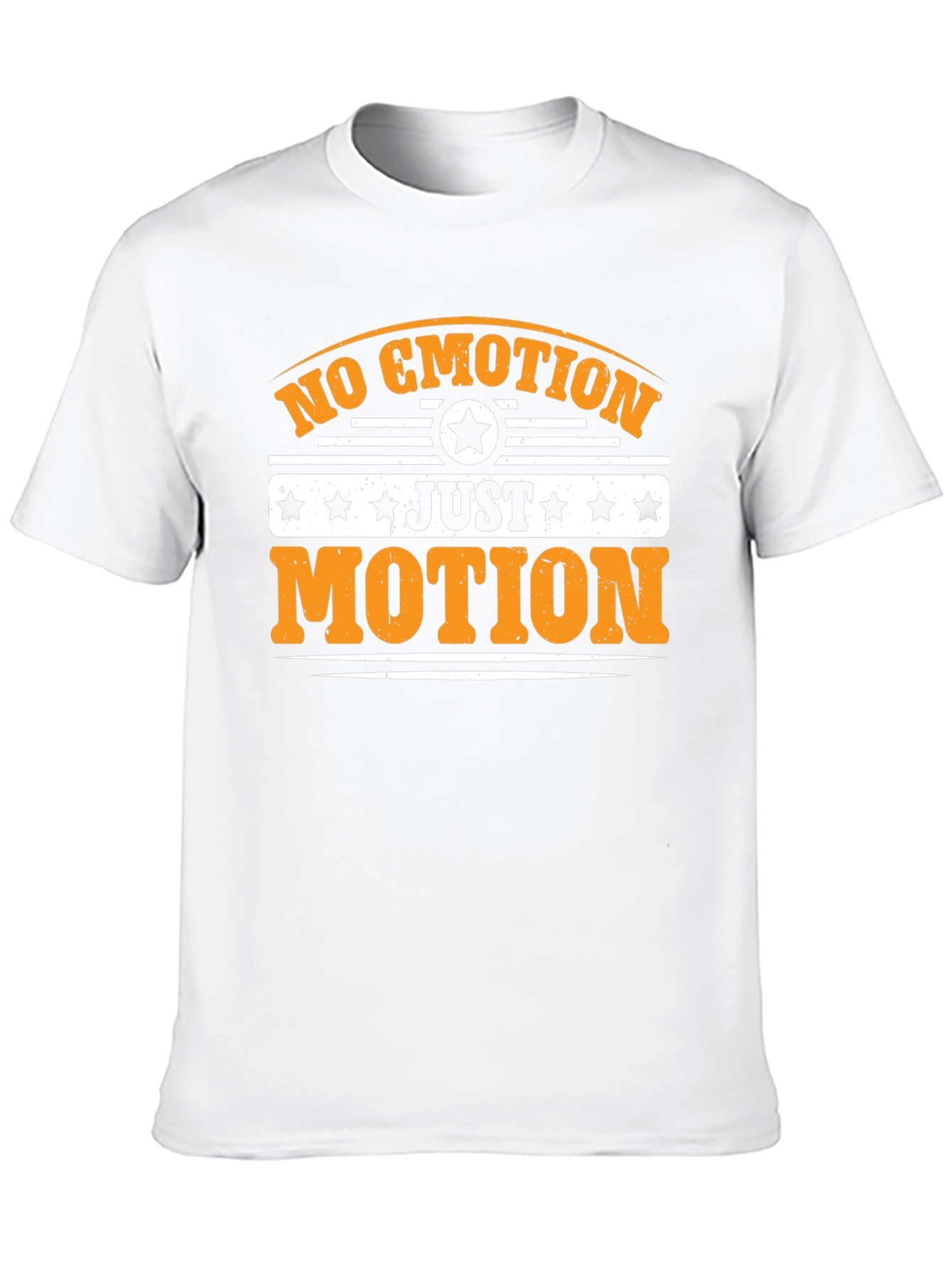 Black No Emotion Just Motion Graphic Tee view 10