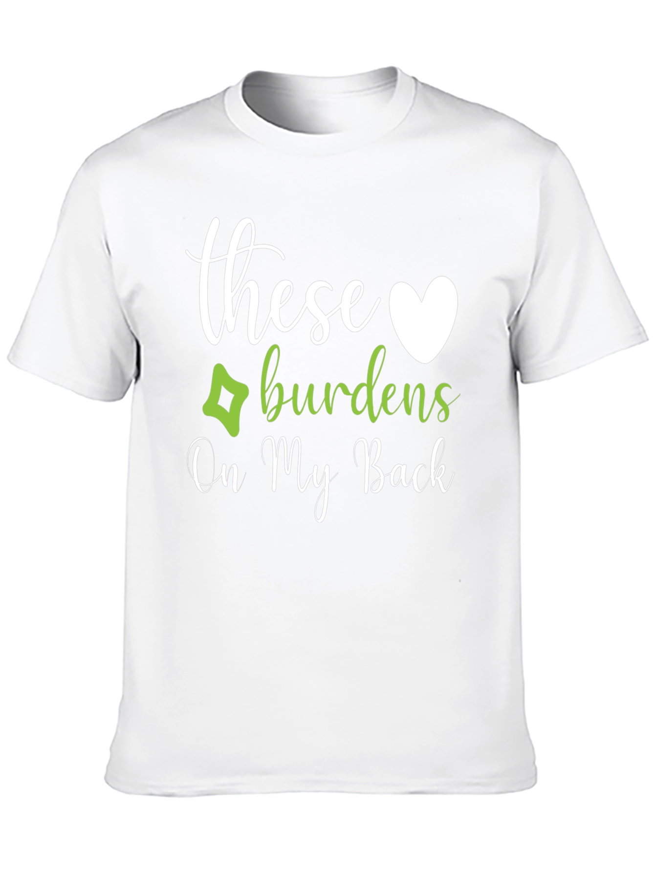 Black These Burdens On My Back Novelty Graphic T-Shirt view 10