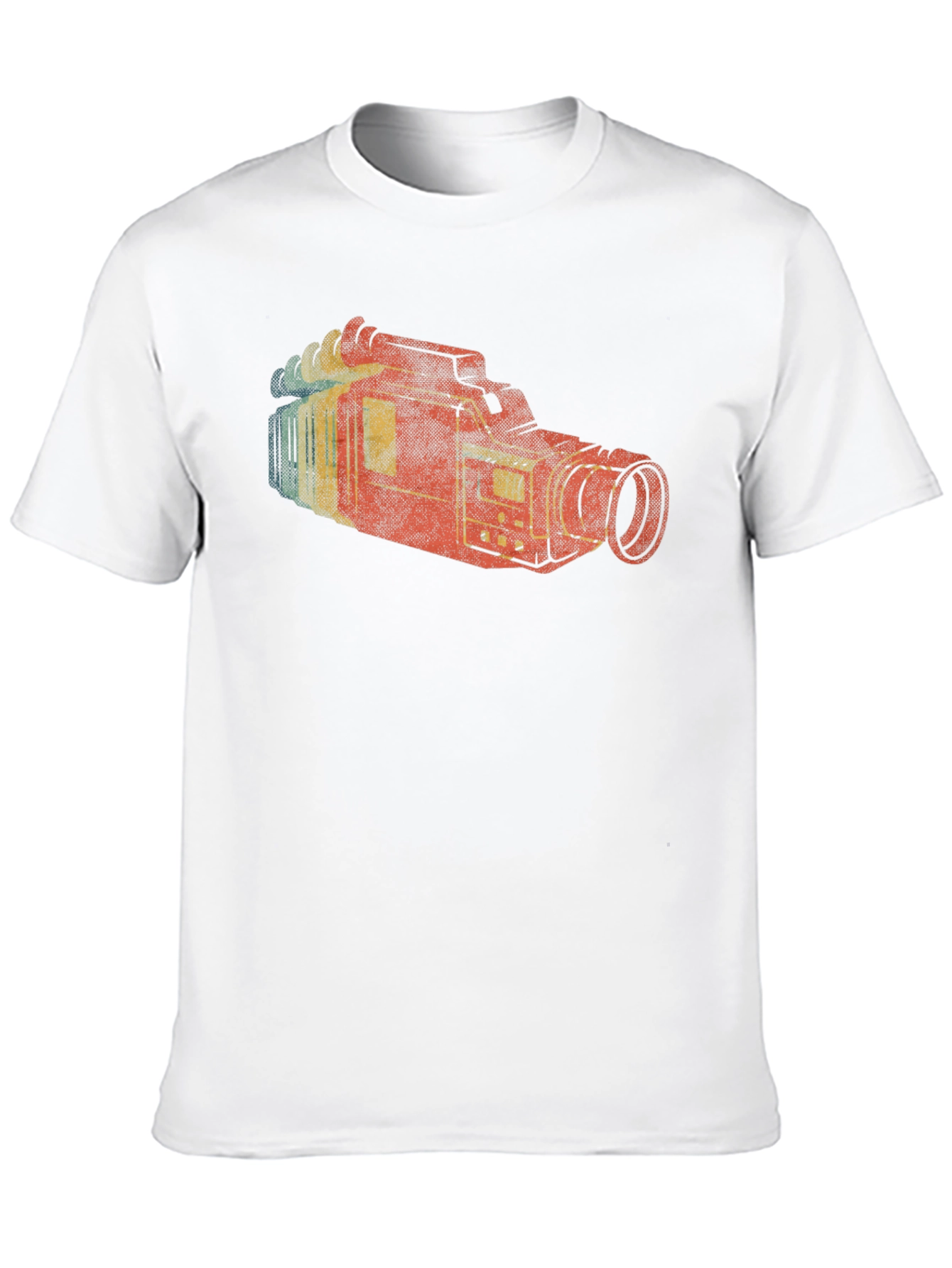Black Retro Camcorder Graphic Tee - Vintage Style Camera Shirt view 10