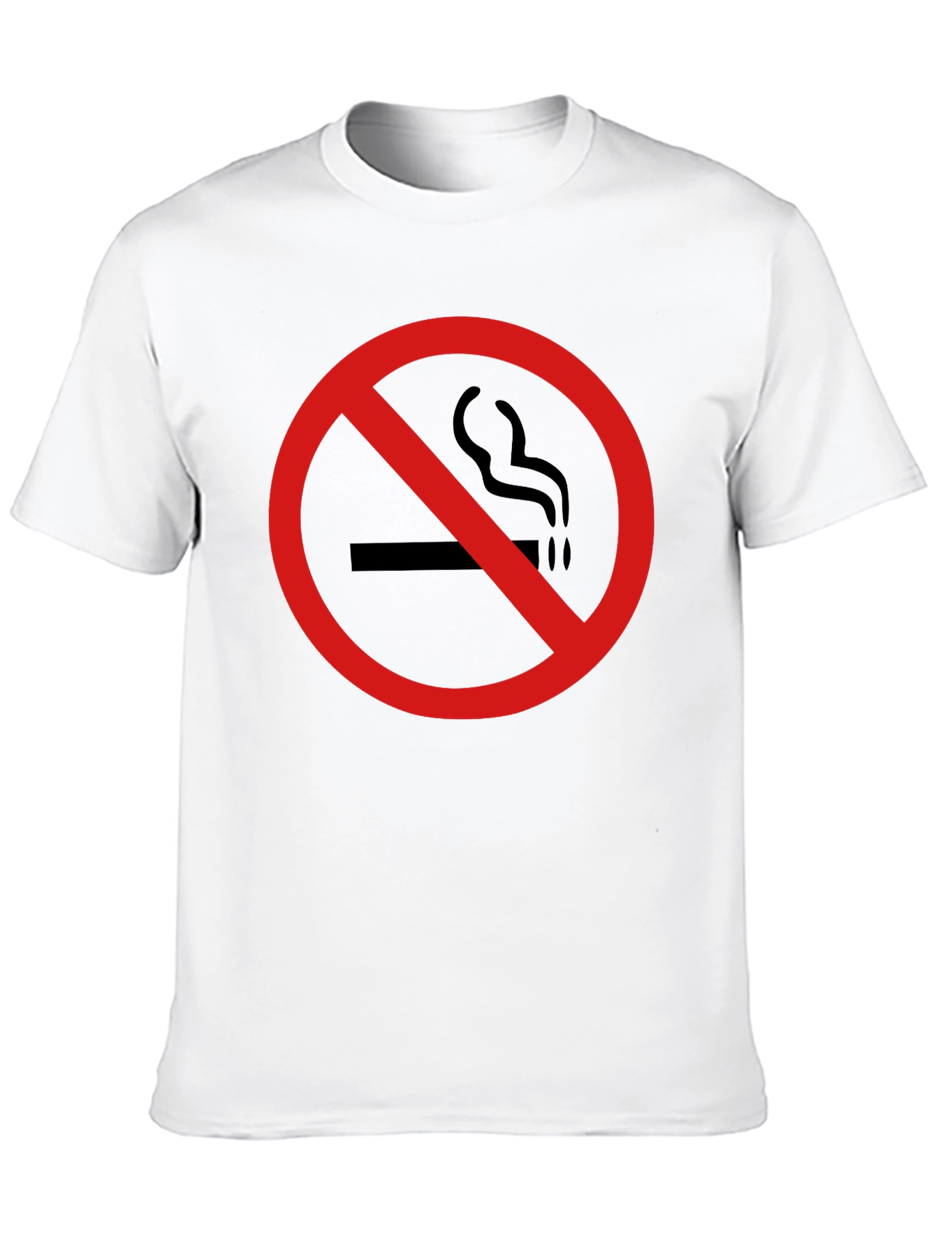 Black No Smoking Symbol Black T-Shirt view 10