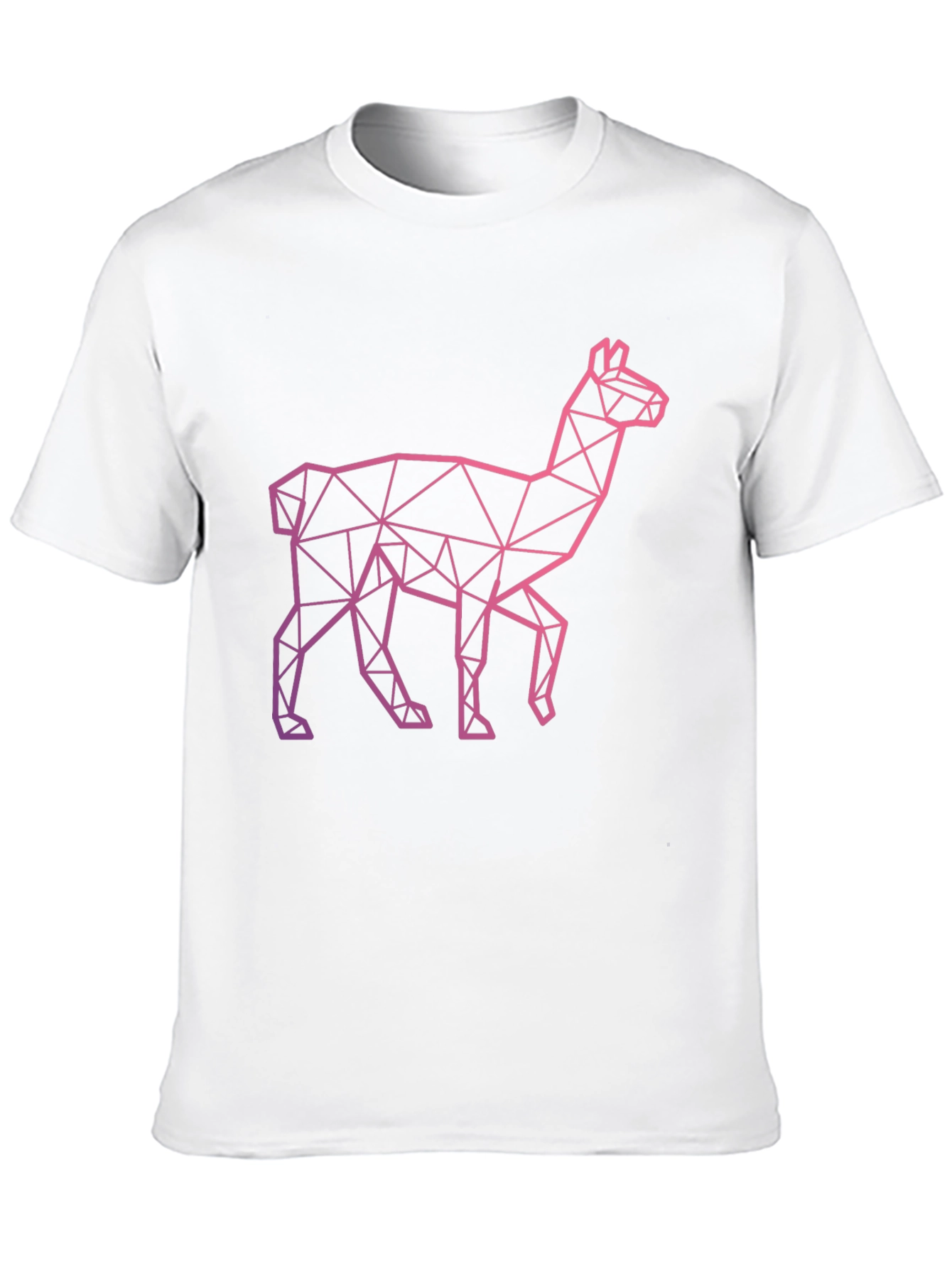 Black Geometric Llama Graphic Tee - Modern Style view 10
