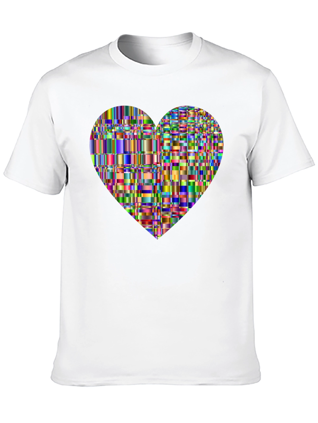 Black Abstract Heart Graphic T-Shirt view 10