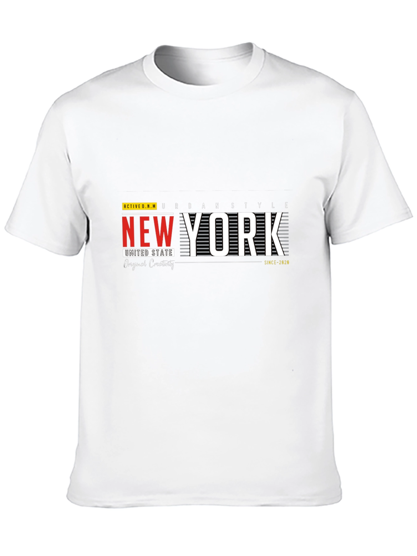 Black New York Urban Style Graphic Print T-Shirt view 10