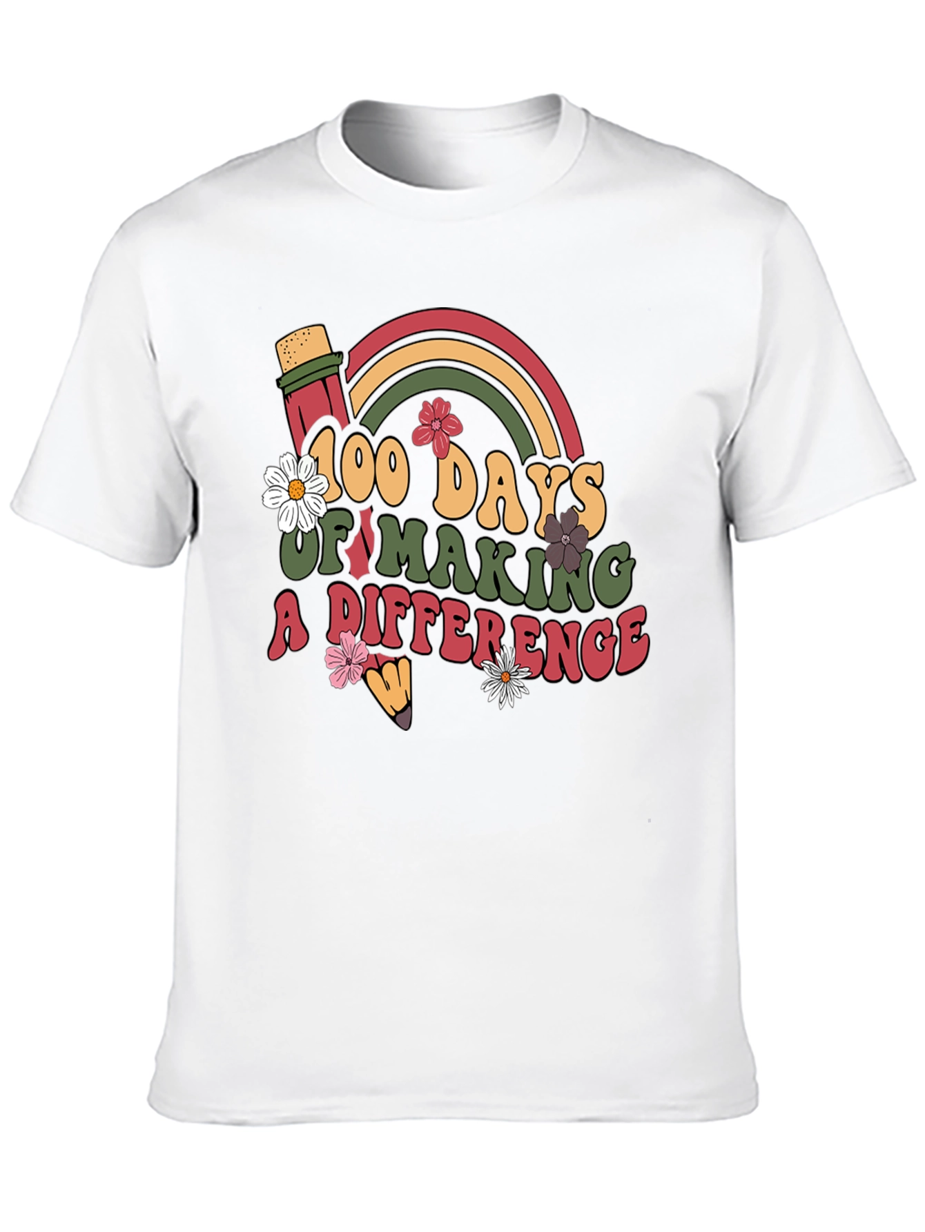 Black 100 Days of Making a Difference T-Shirt view 10