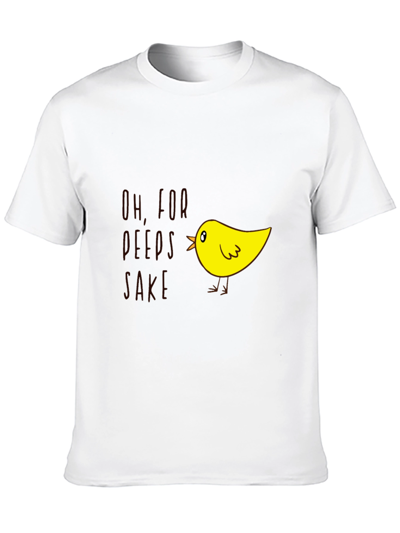 Black Funny Chick T-Shirt - "Oh, For Peep's Sake!" view 10